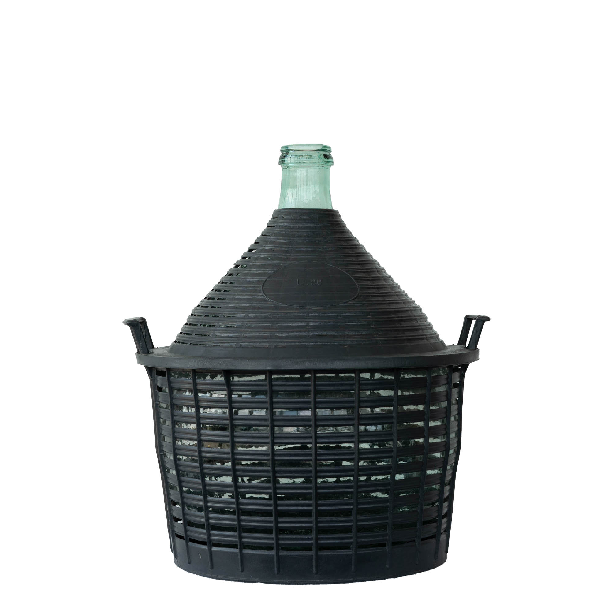 Dame-jeanne 20 l à col étroit, verre, bouchage: couvercle cloche Dame-jeanne 20 l à col étroit, verre, bouchage: couvercle cloche