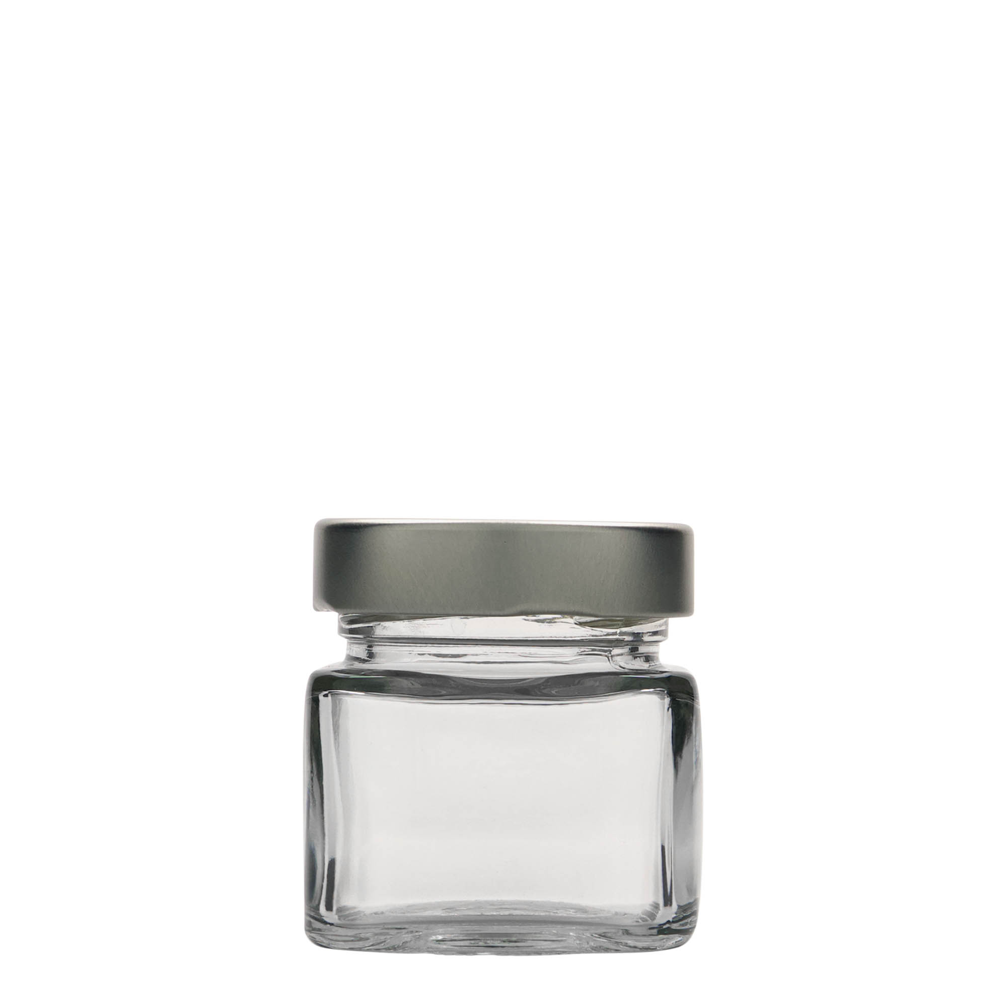 Vierkante pot 'Ikarus', 106 ml, monding: deep-twist-off (DTO 58) Vierkante pot 'Ikarus', 106 ml, monding: deep-twist-off (DTO 58)