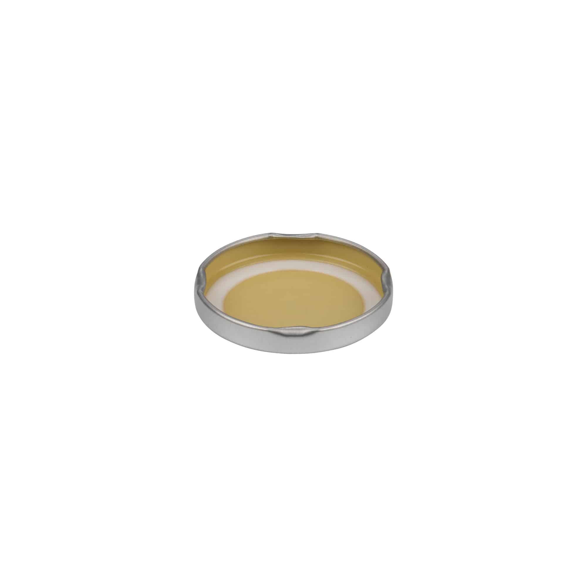 Twist-offdeksel, blik, zilver, voor monding: TO 48