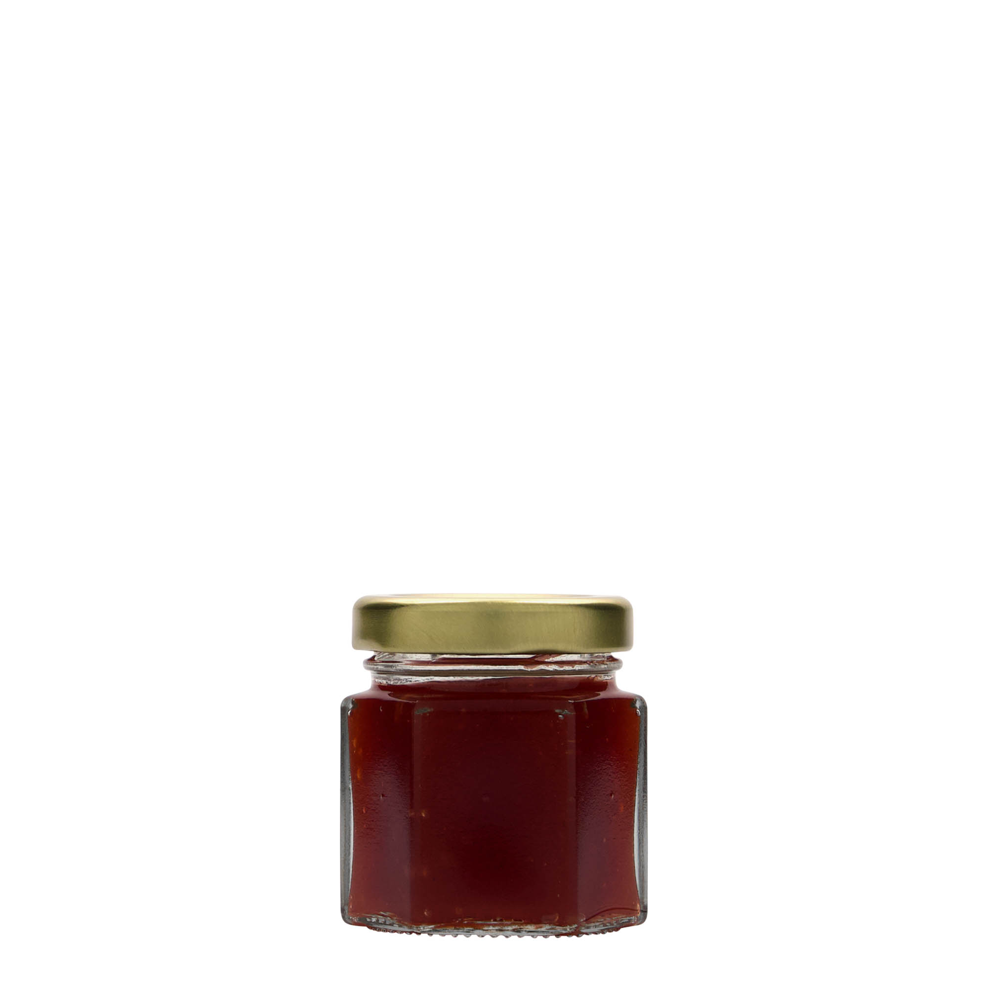 Hexagonale pot, 47 ml, monding: twist-off (TO 43) Hexagonale pot, 47 ml, monding: twist-off (TO 43)