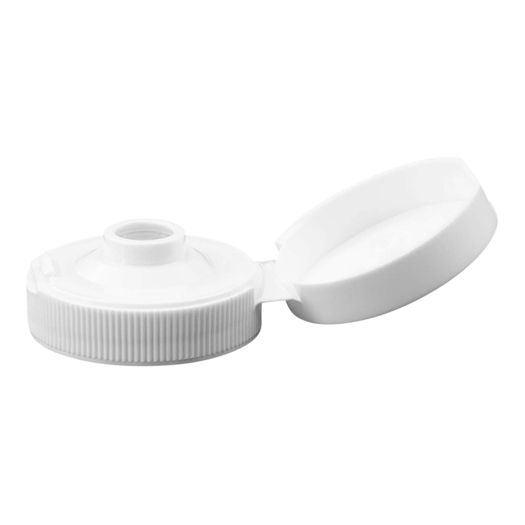 Bougage à vis à charnière rabattable, plastique PP, blanc, pour bouchage: 38/400 Bougage à vis à charnière rabattable, plastique PP, blanc, pour bouchage: 38/400