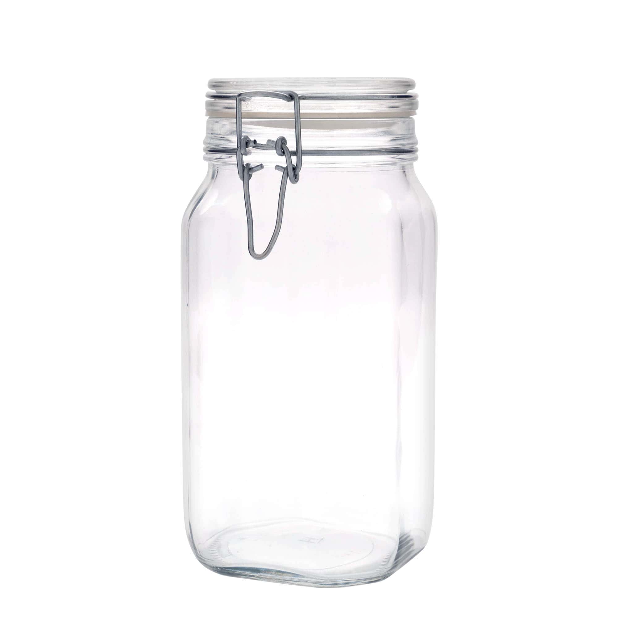 Pot met beugelsluiting 'Fido', 1500 ml, vierkant, monding: beugelsluiting Pot met beugelsluiting 'Fido', 1500 ml, vierkant, monding: beugelsluiting