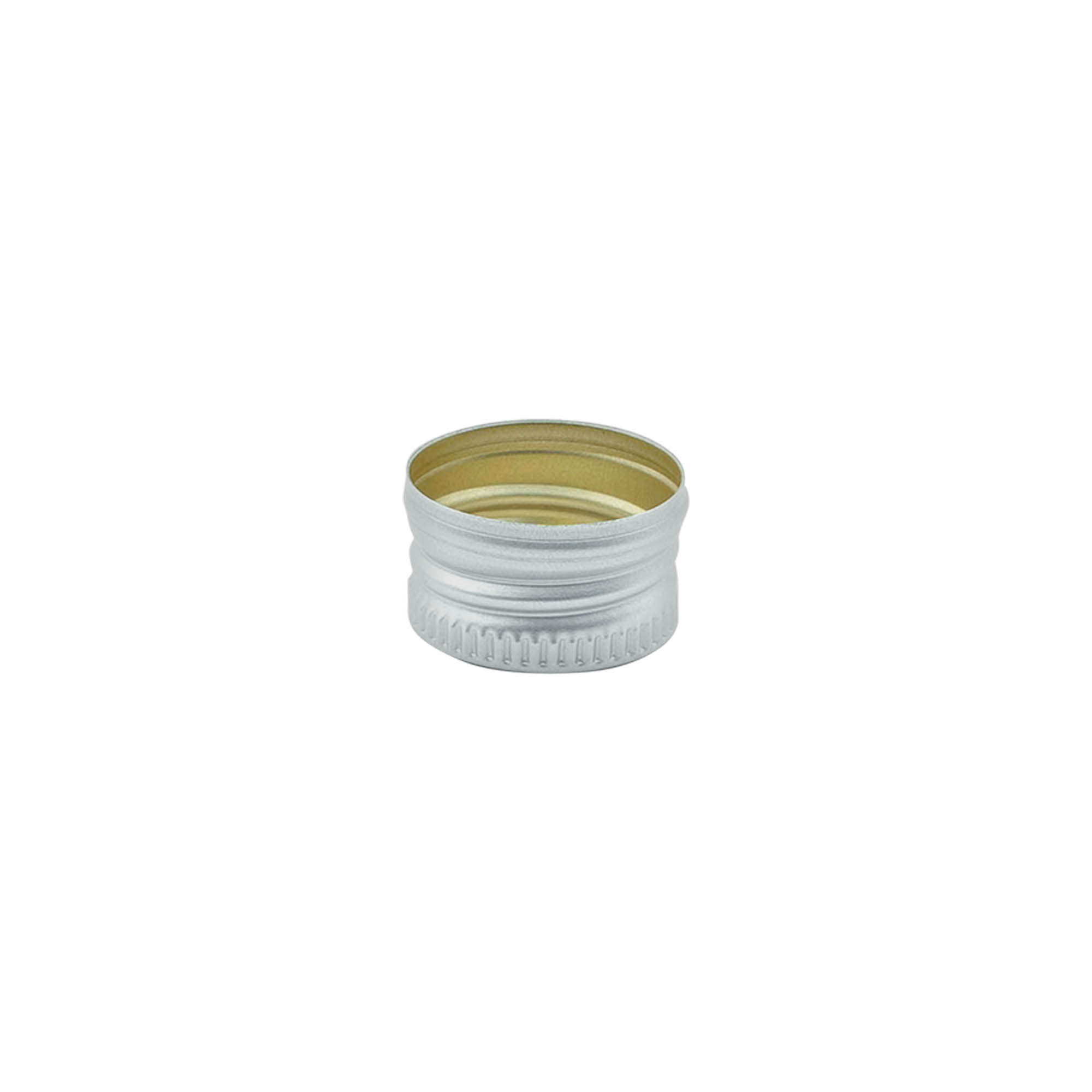 Schroefsluiting, metaal, zilver, voor monding: PP 18 Schroefsluiting, metaal, zilver, voor monding: PP 18