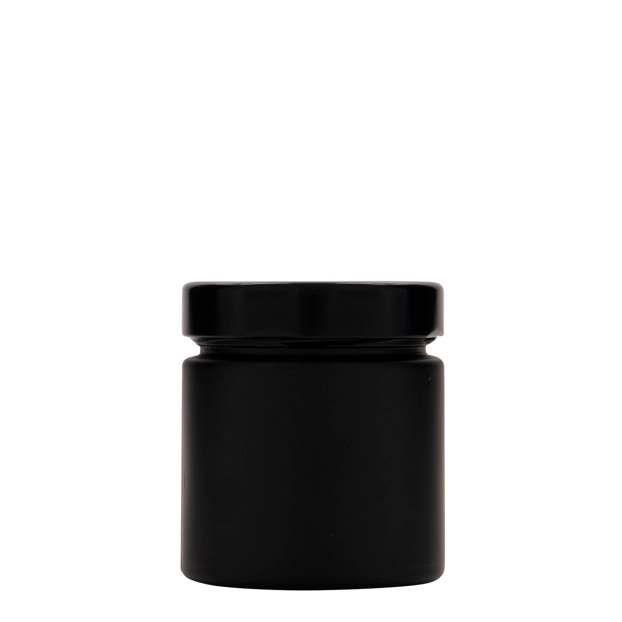 Ronde pot 'Aurora', 212 ml, zwart, monding: deep-twist-off (DTO 66)