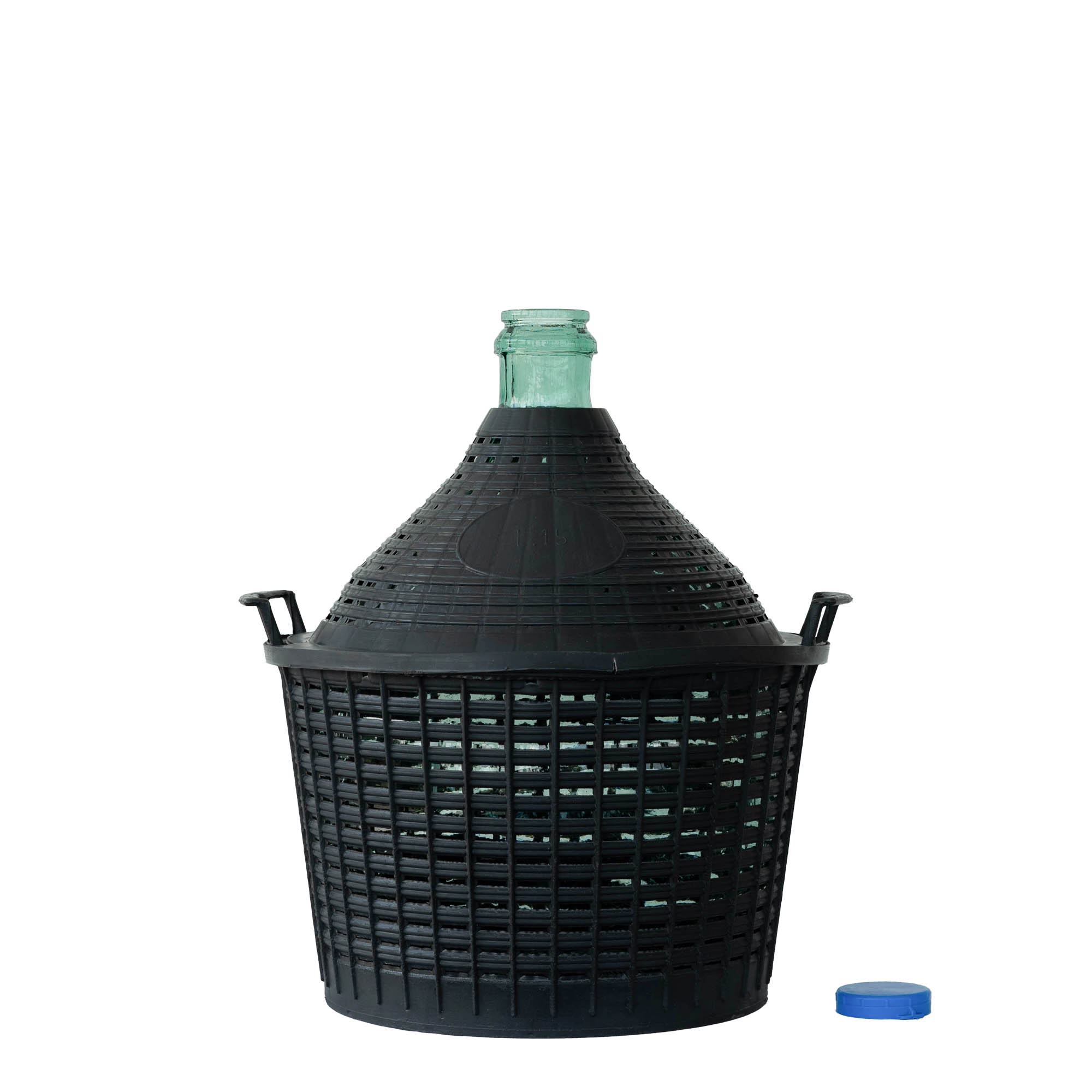 Ballonfles smalle hals, 15 l, glas, monding: stulpdeksel Ballonfles smalle hals, 15 l, glas, monding: stulpdeksel