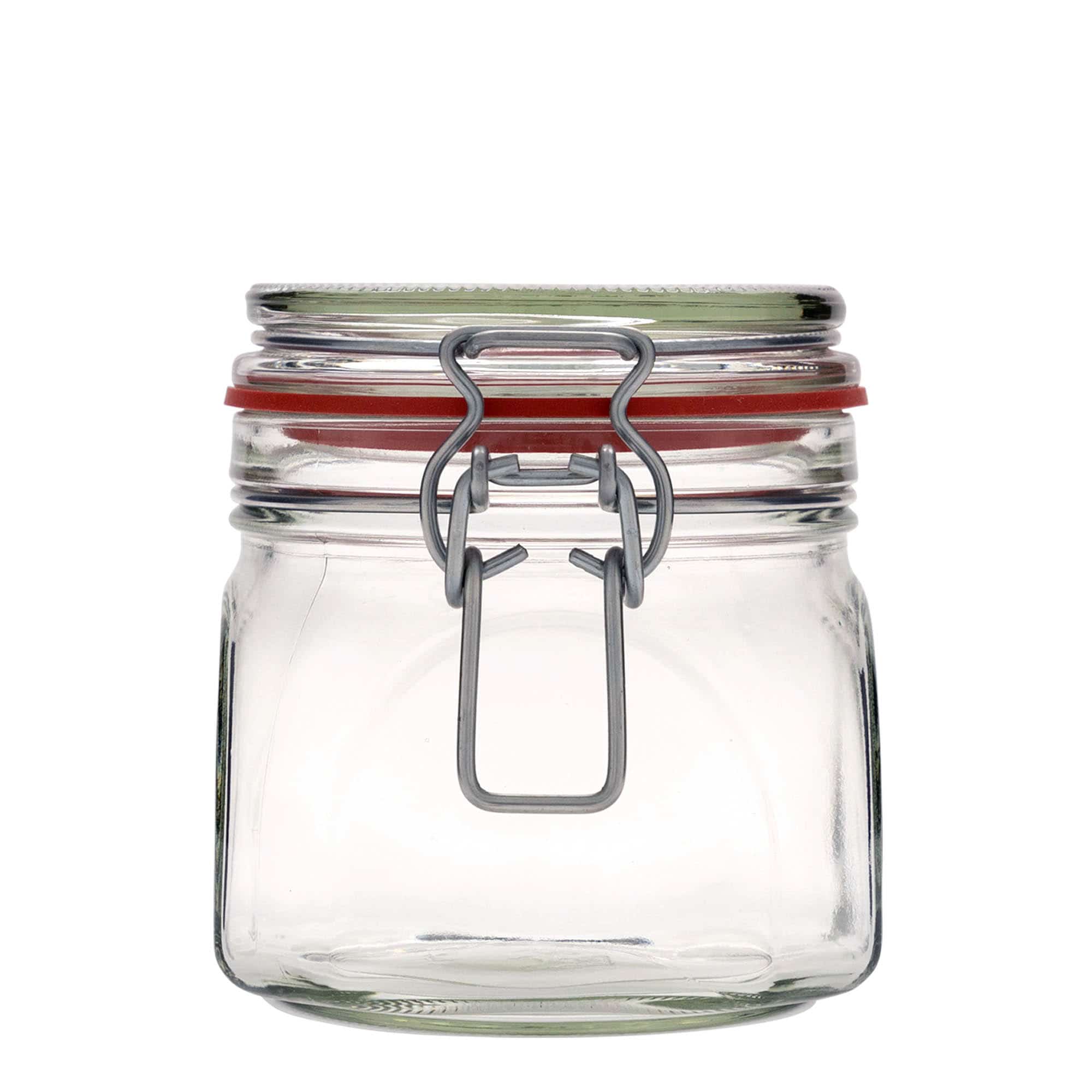 Bocal à fermeture mécanique 630 ml, carré, bouchage: bouchon mécanique