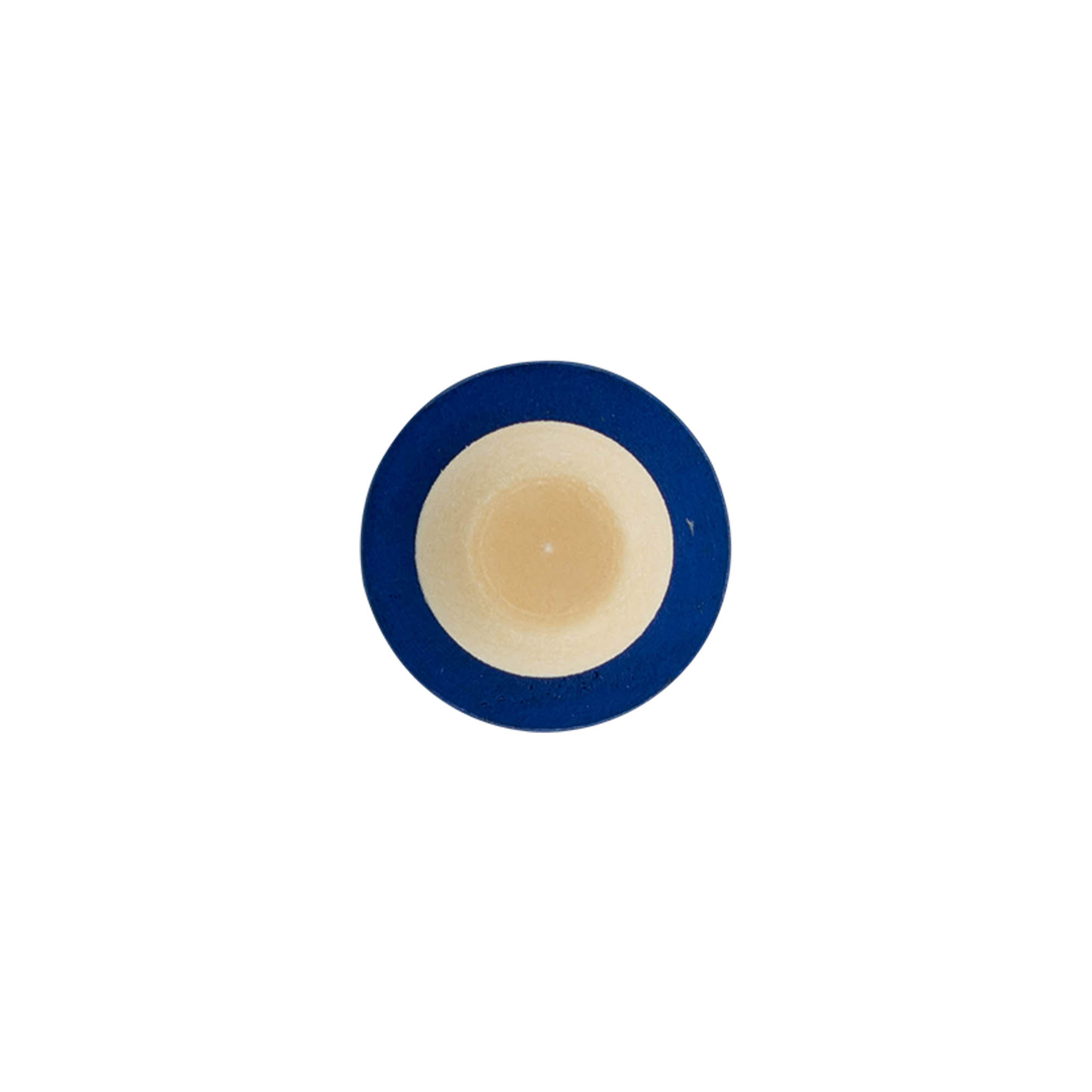 Dopkurk, 19 mm, hout/kunststof, blauw, voor monding: kurk