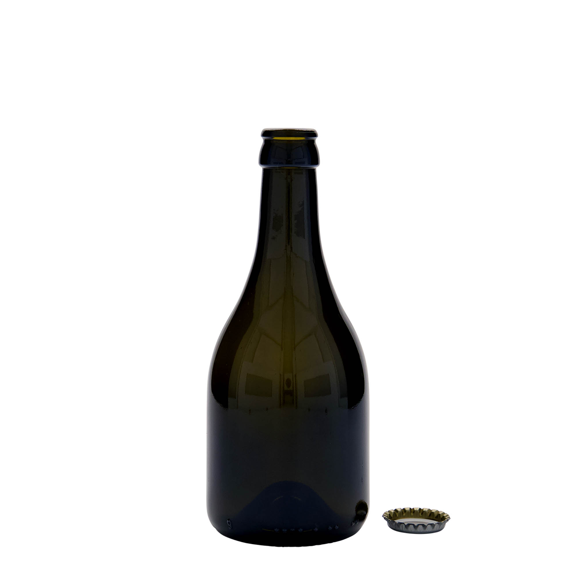 Bierflesje 'Horta', 330 ml, glas, antiekgroen, monding: kroonkurk Bierflesje 'Horta', 330 ml, glas, antiekgroen, monding: kroonkurk