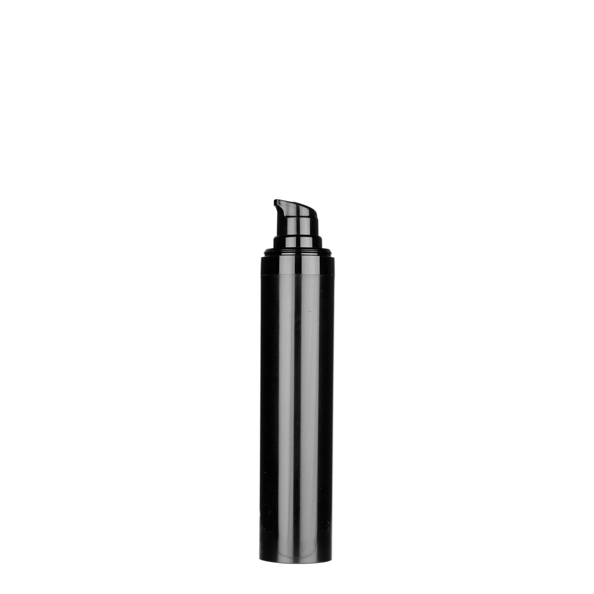 Flacon airless 50 ml 'Micro', plastique PP, noir Flacon airless 50 ml 'Micro', plastique PP, noir
