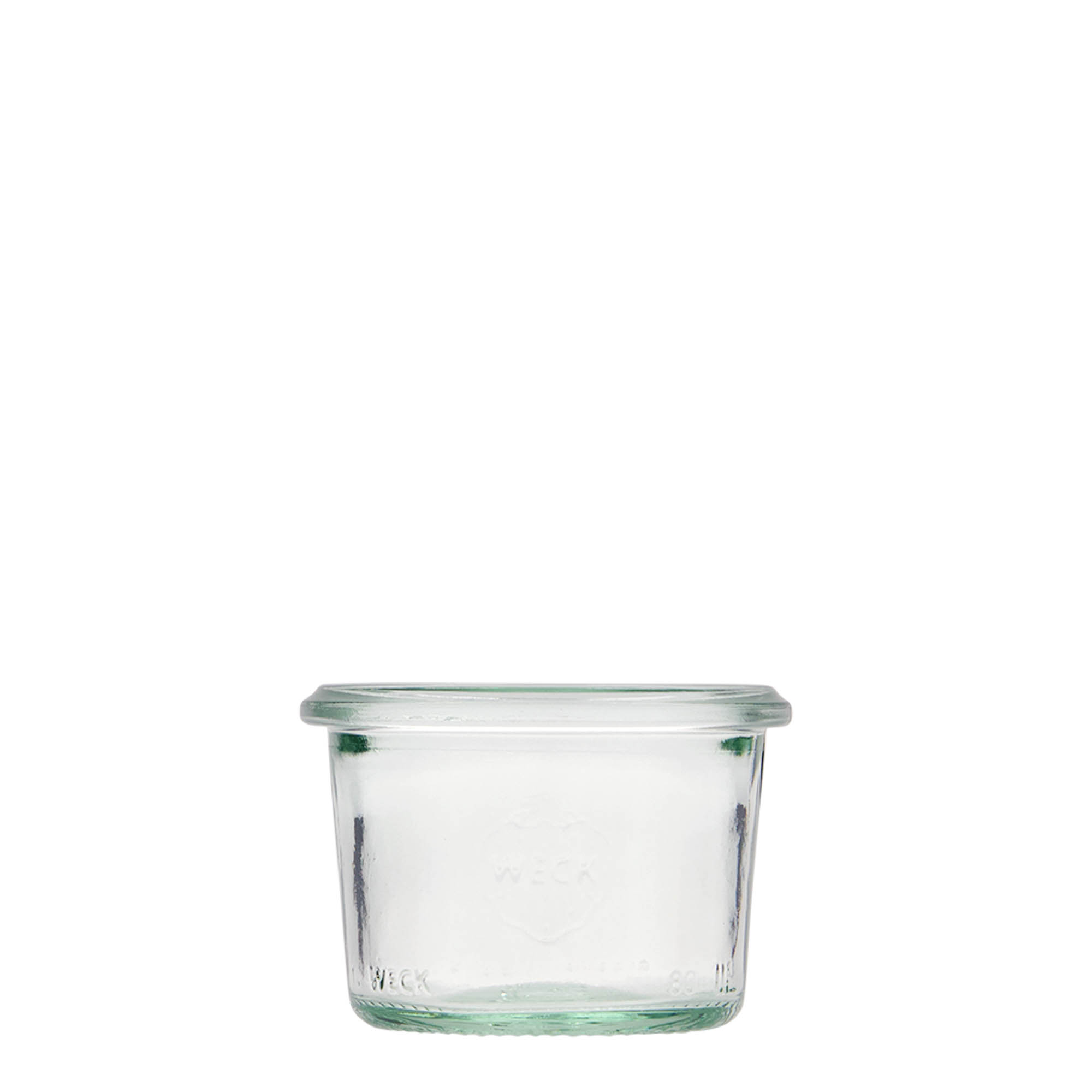 Verrine WECK 80 ml, bouchage: bords arrondis Verrine WECK 80 ml, bouchage: bords arrondis