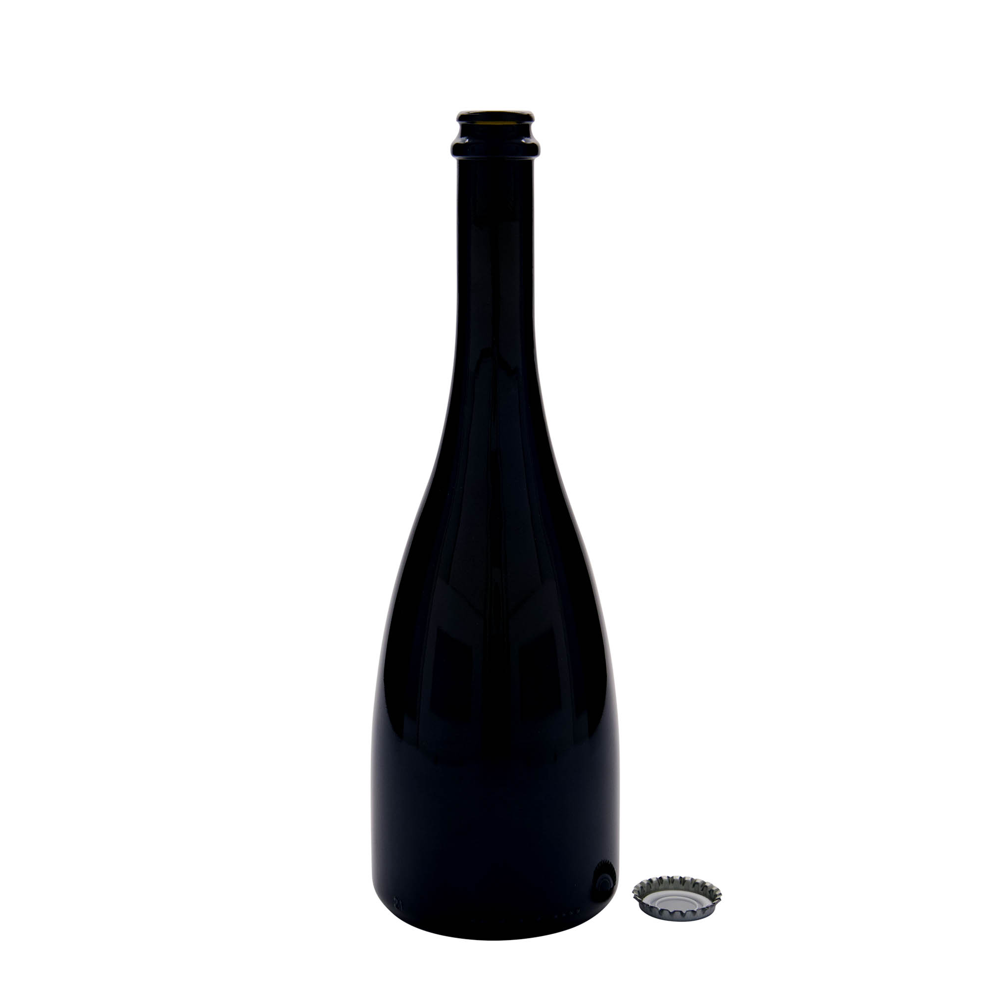 Bouteille de bière / de Champagne 750 ml 'Tosca', verre, vert antique, bouchage: capsules couronnes Bouteille de bière / de Champagne 750 ml 'Tosca', verre, vert antique, bouchage: capsules couronnes