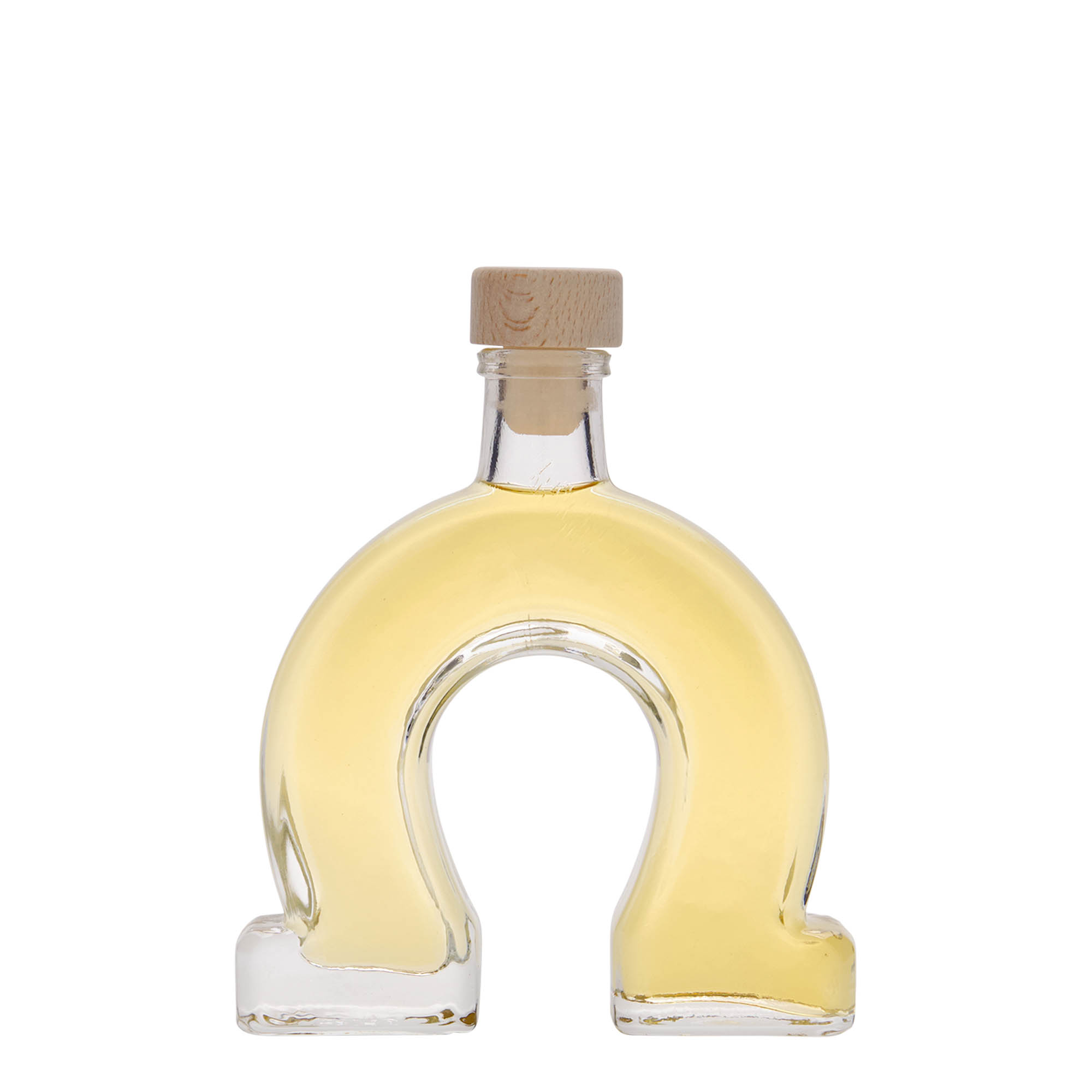 Bouteille en verre 100 ml 'Fer à cheval', bouchage: bouchon Bouteille en verre 100 ml 'Fer à cheval', bouchage: bouchon