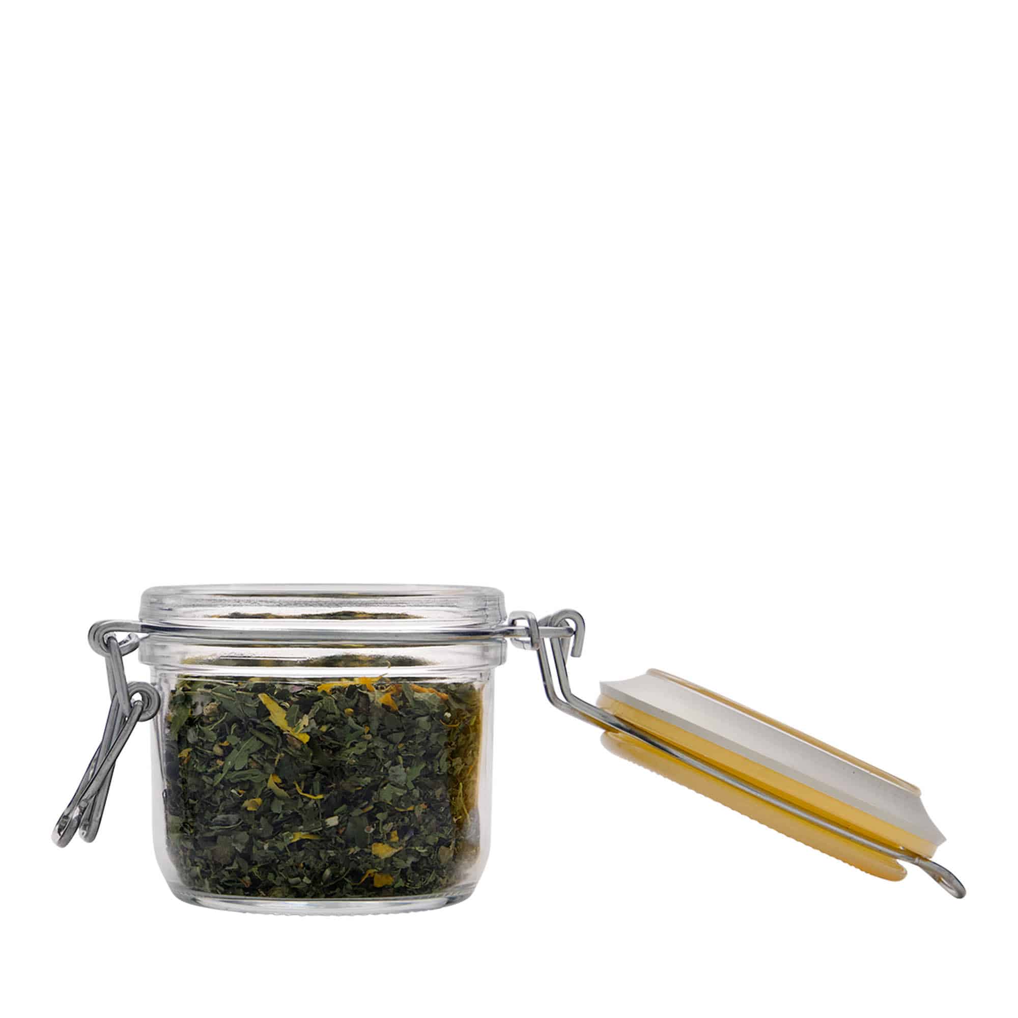 Pot met beugelsluiting 'Fido', 200 ml, geel, monding: beugelsluiting Pot met beugelsluiting 'Fido', 200 ml, geel, monding: beugelsluiting