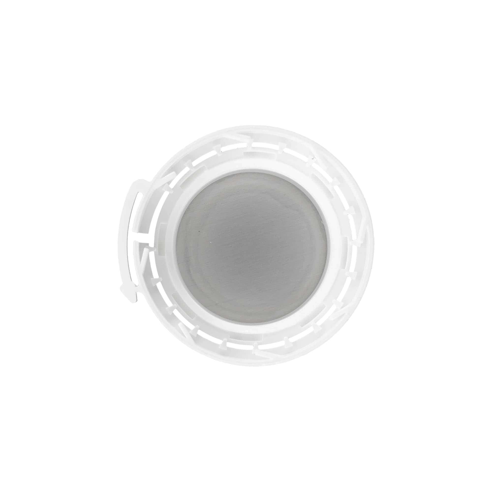 Schroefsluiting aluminium fles, PP-kunststof, wit, voor monding: DIN 32 Schroefsluiting aluminium fles, PP-kunststof, wit, voor monding: DIN 32