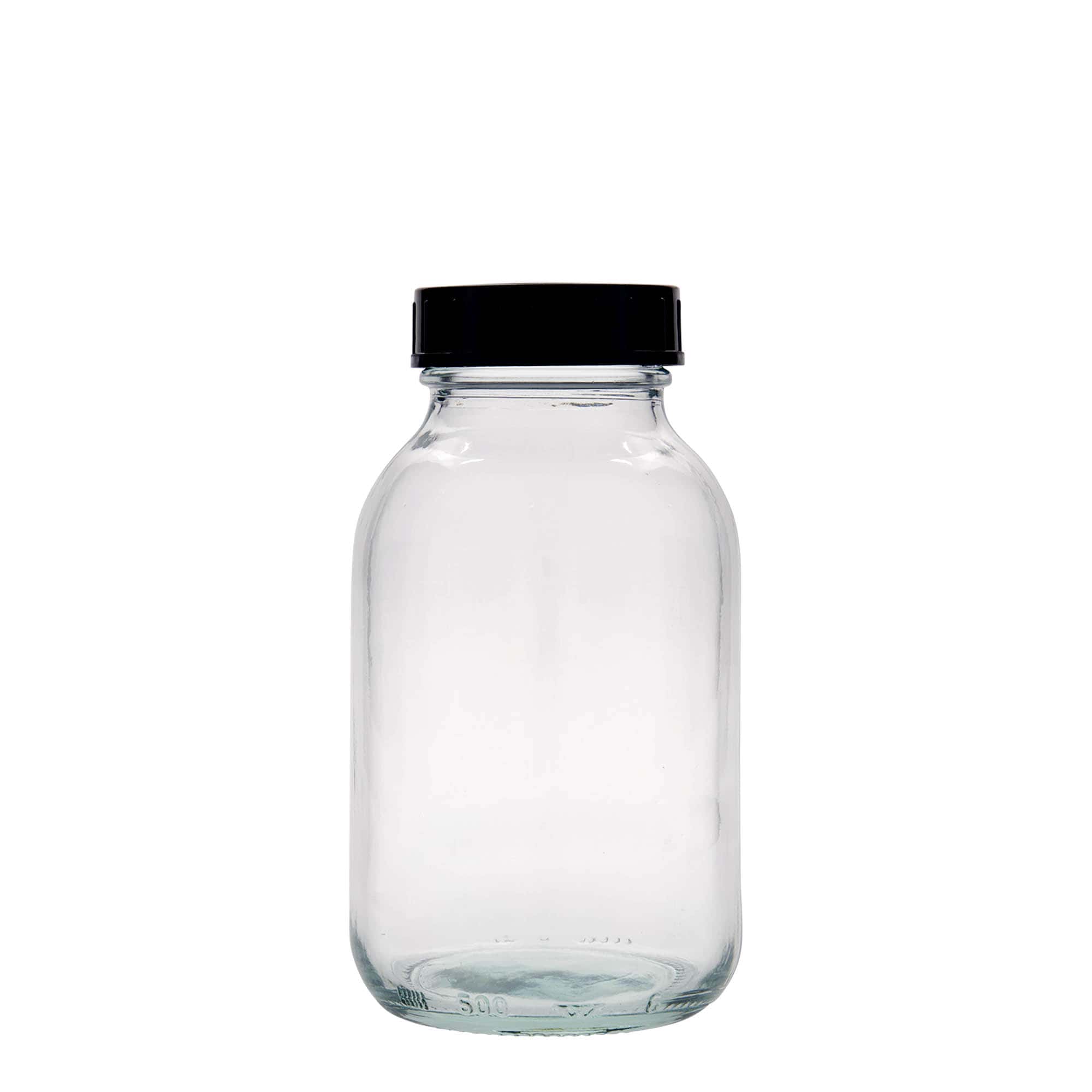 Bocal à col large 500 ml, bouchage: DIN 55