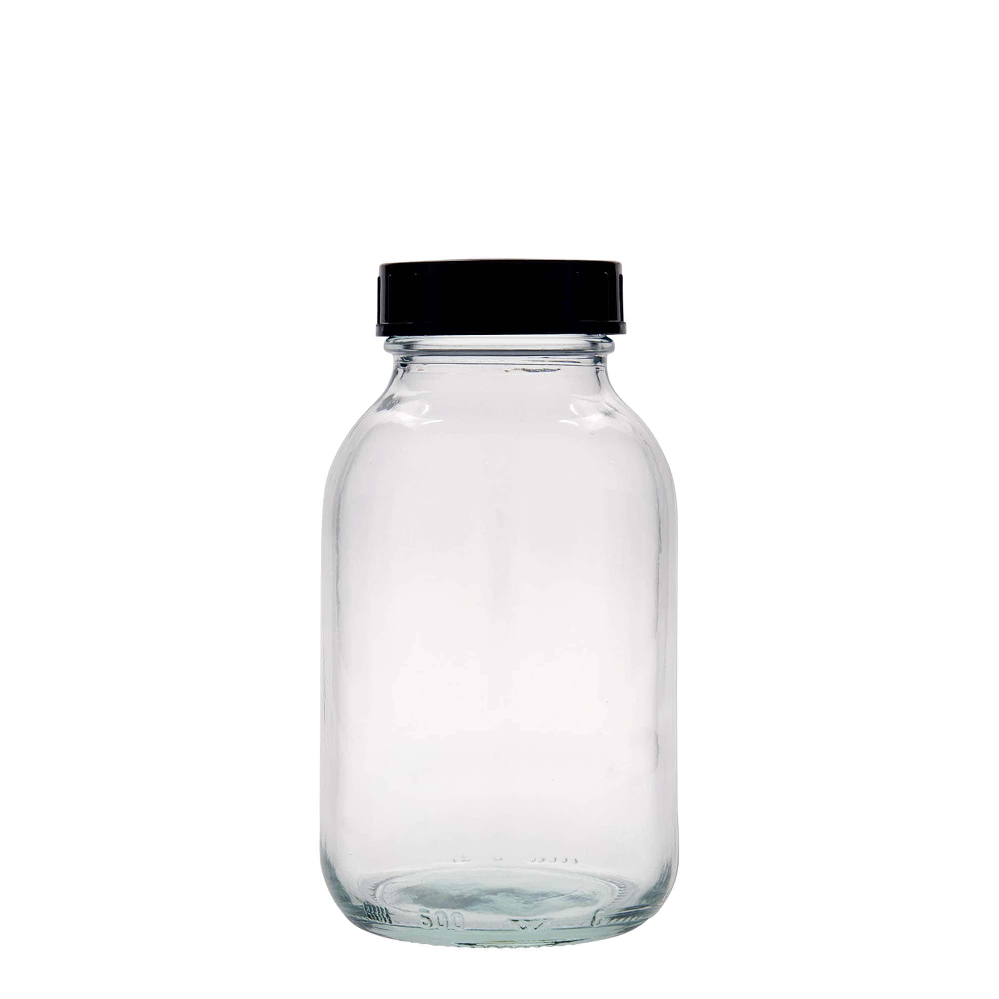 Bocal à col large 500 ml, bouchage: DIN 55