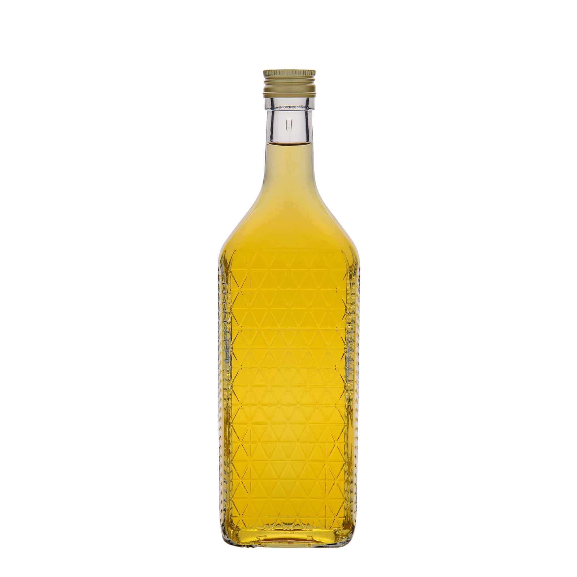 Glazen fles 'Caruso', 700 ml, rechthoekig, monding: PP 31,5