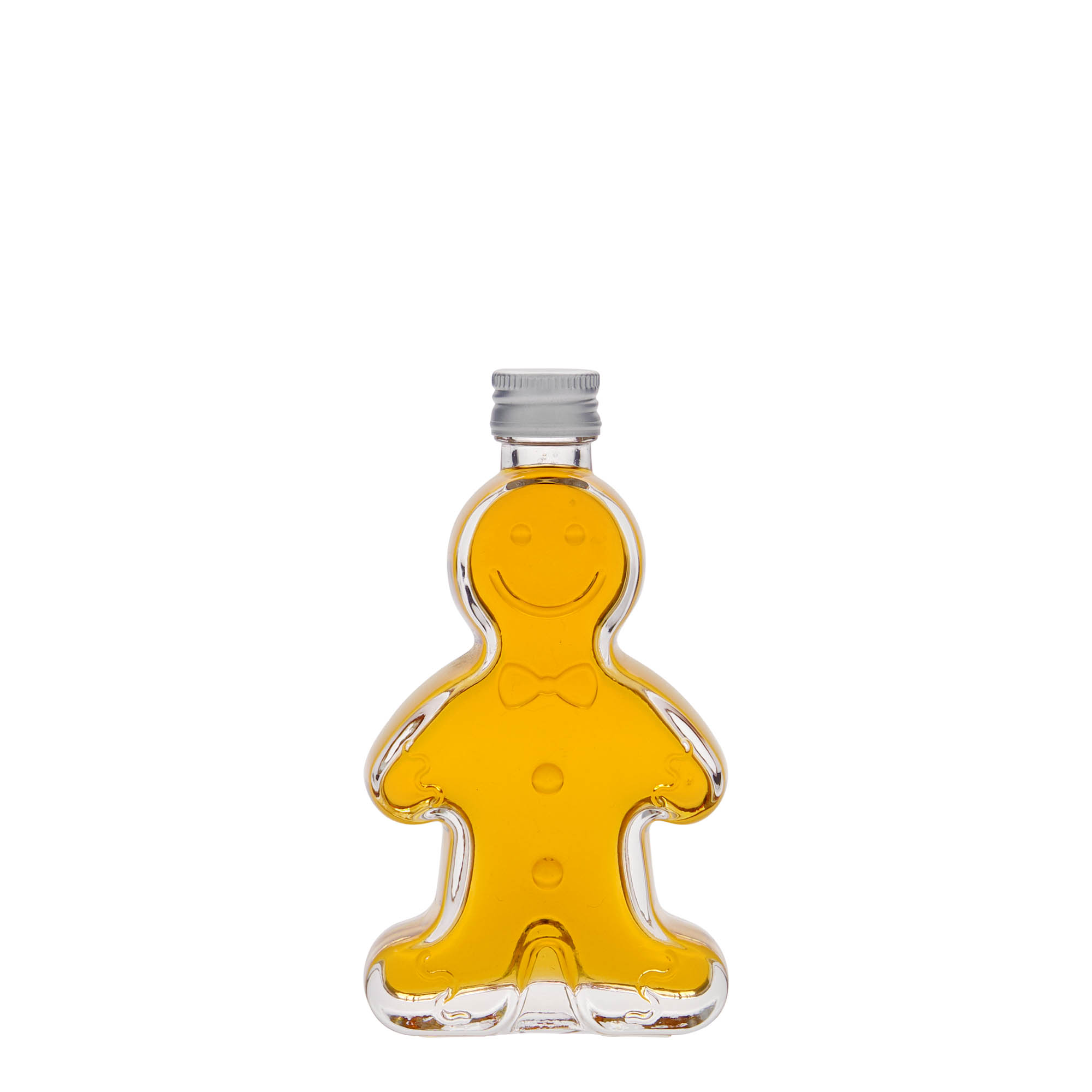 Glazen fles 'Koekmannetje', 50 ml, monding: PP 18