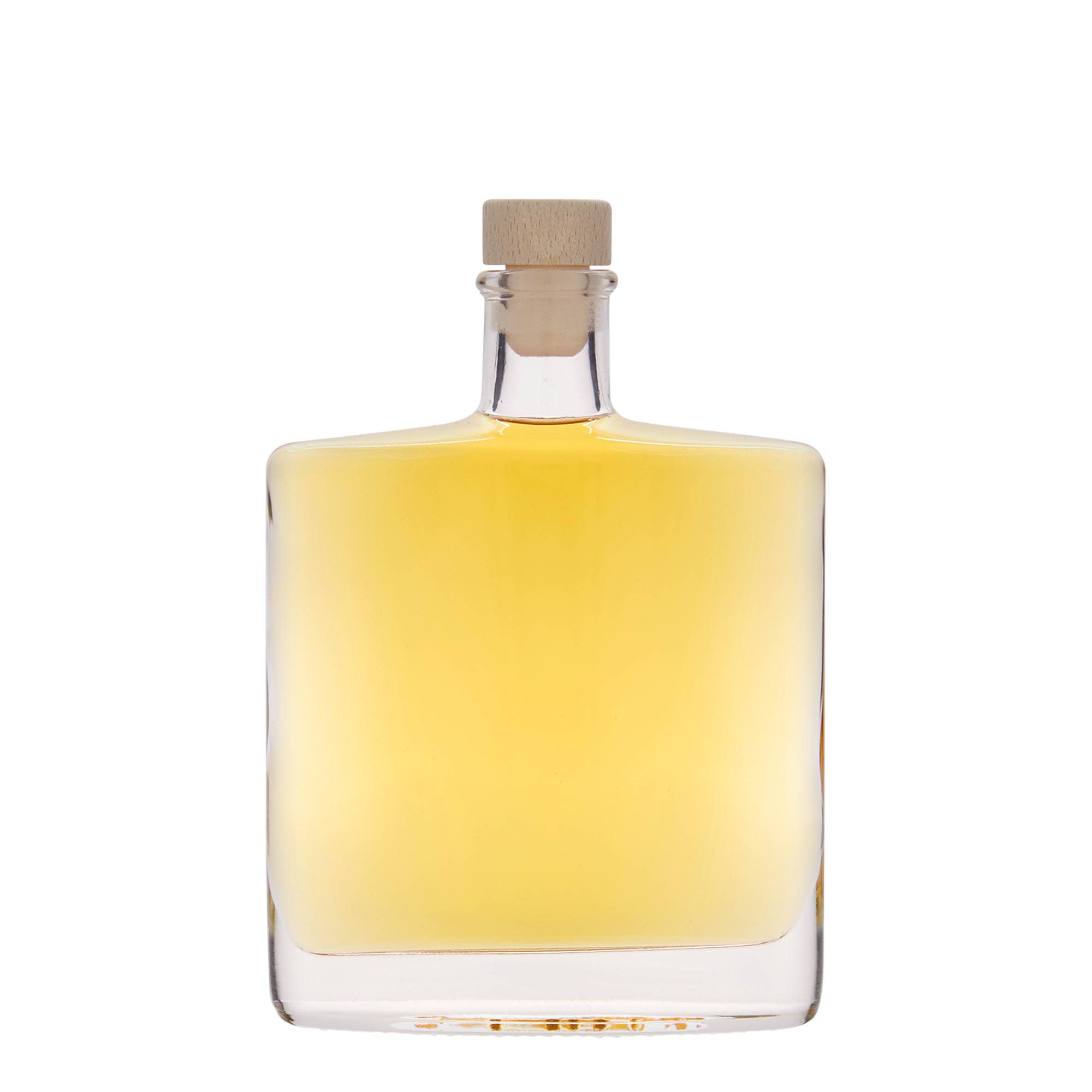 Glazen fles 'Zorbas', 350 ml, ovaal, monding: kurk