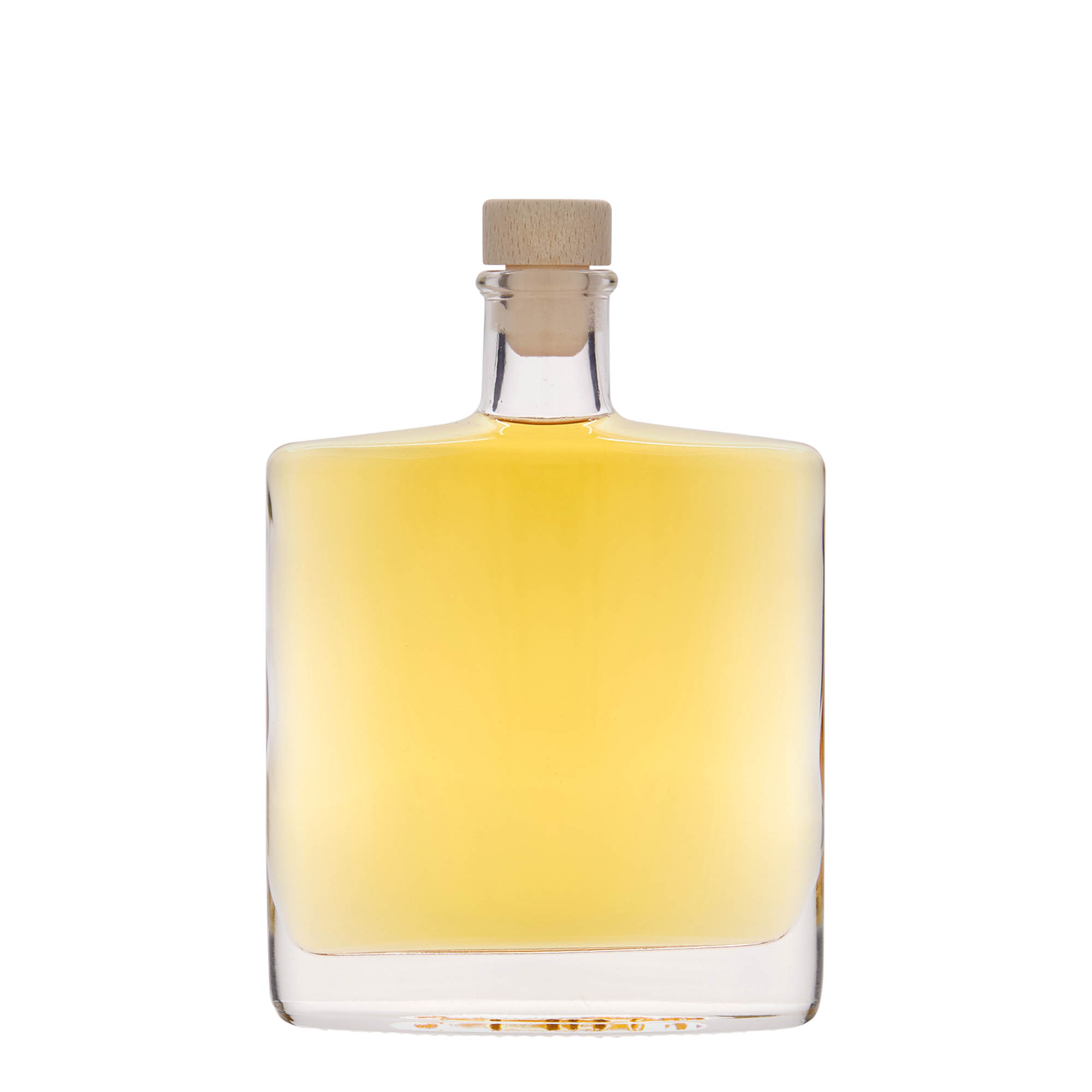 Glazen fles 'Zorbas', 350 ml, ovaal, monding: kurk