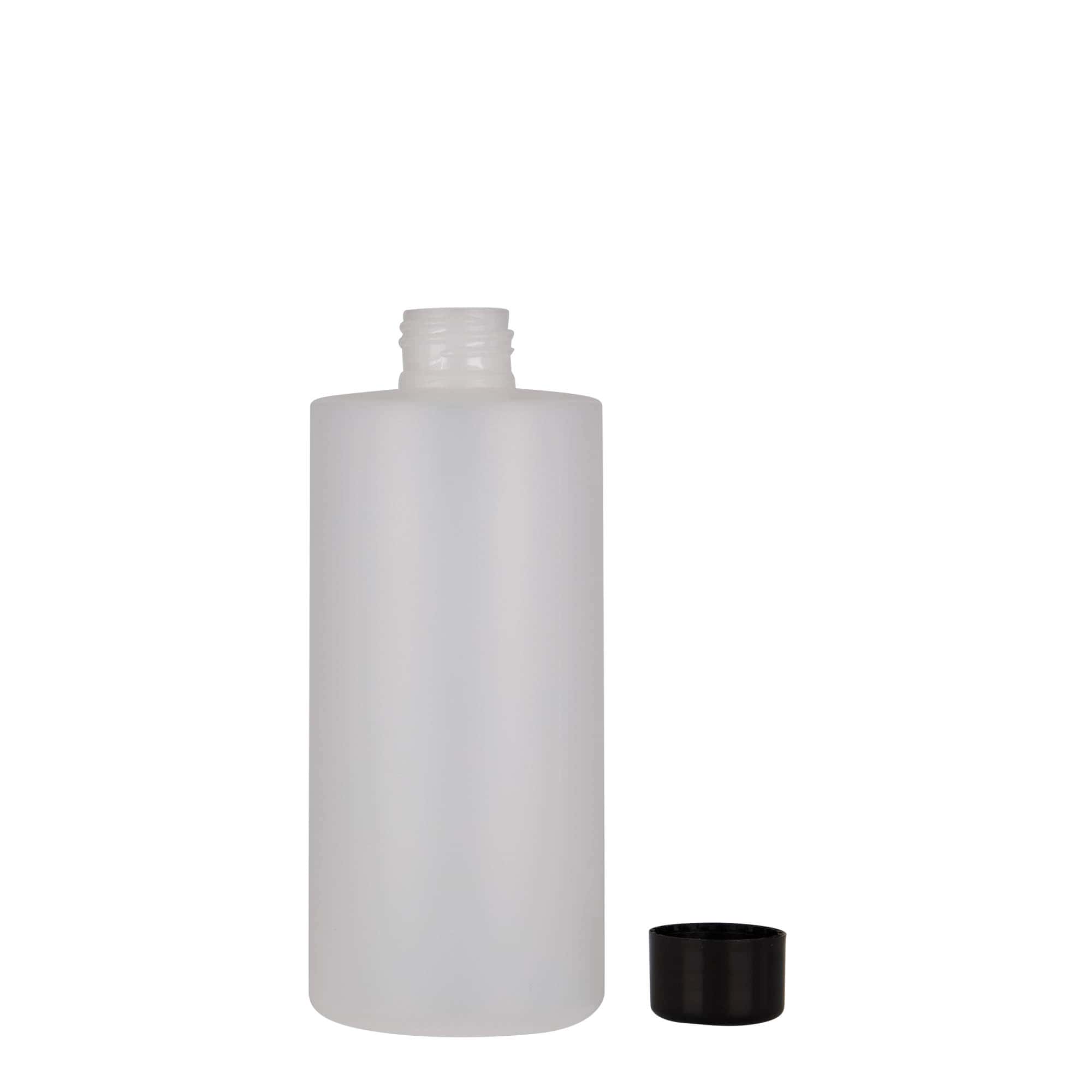 Plastic fles 'Pipe', 300 ml, HDPE, wit, monding: 24/410