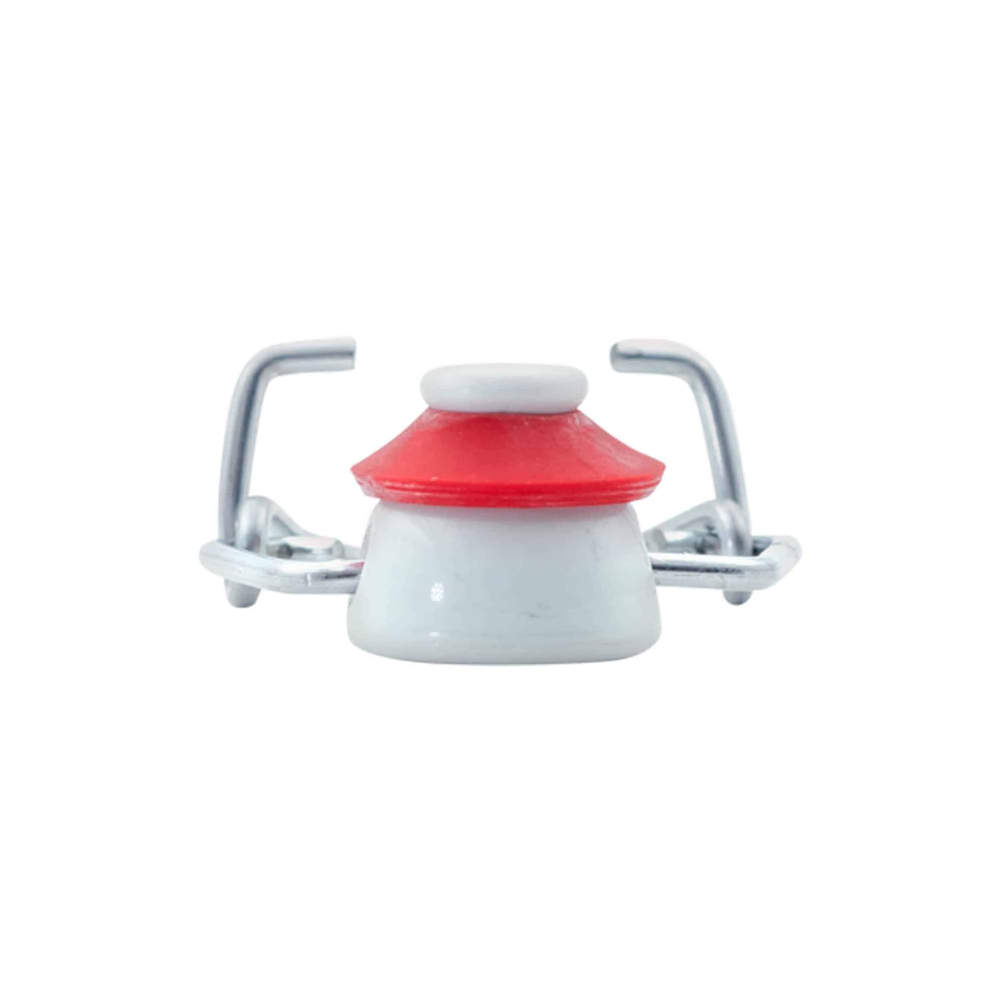 Beugelsluiting standaard, kunststof, rood-wit Beugelsluiting standaard, kunststof, rood-wit