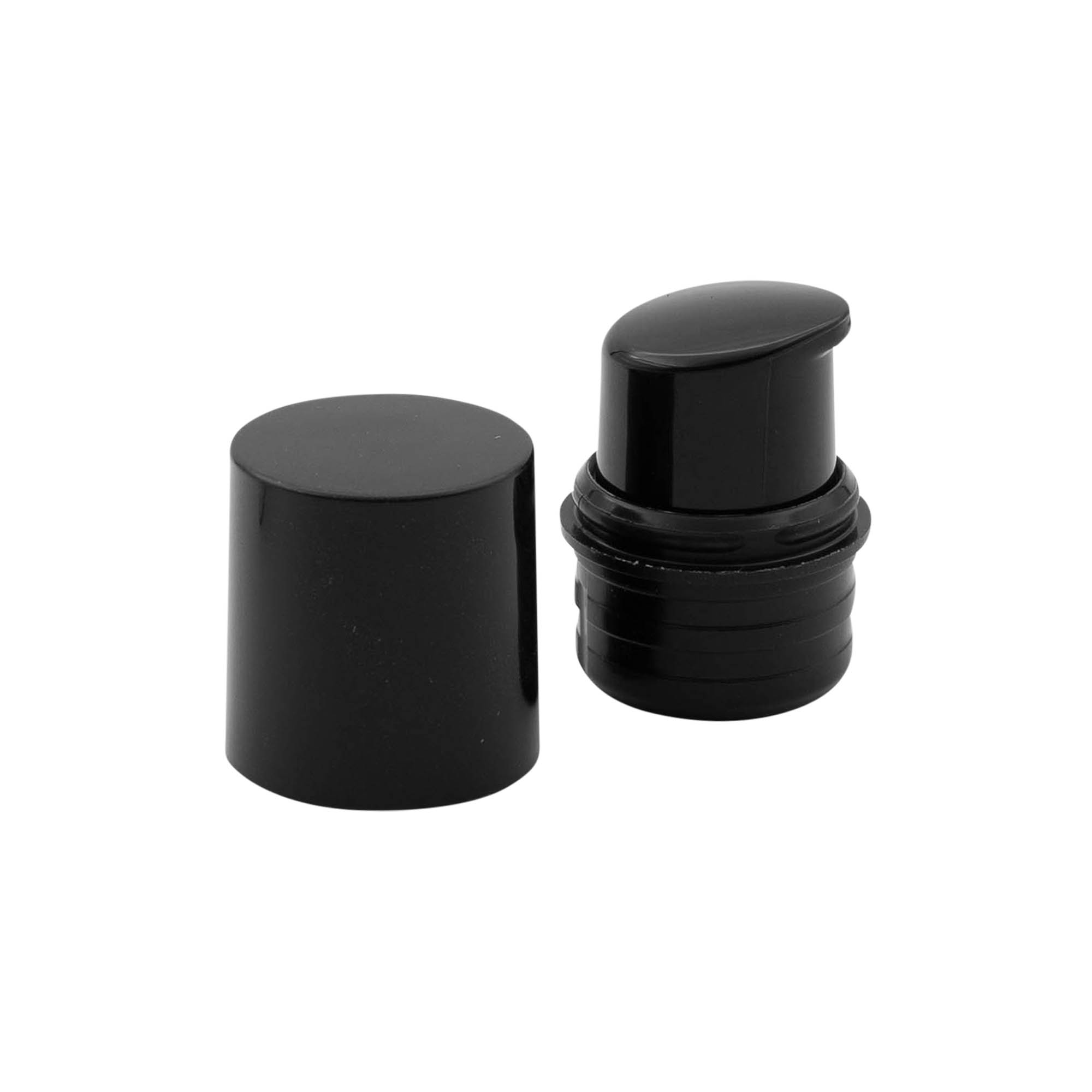 Flacon airless tête de pompe 'Nano', plastique PP, noir