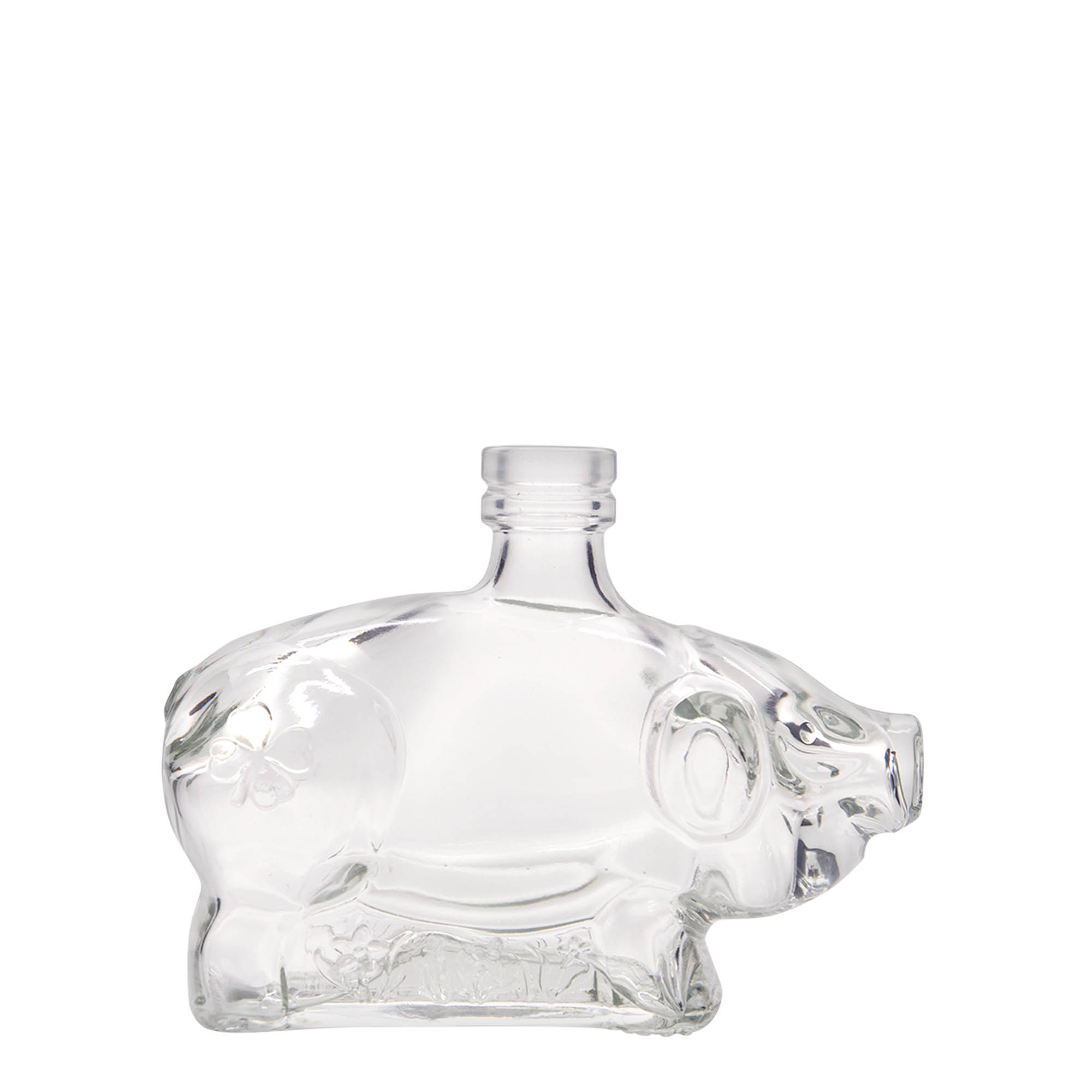 Glazen fles 'Biggetje', 200 ml, monding: kurk Glazen fles 'Biggetje', 200 ml, monding: kurk