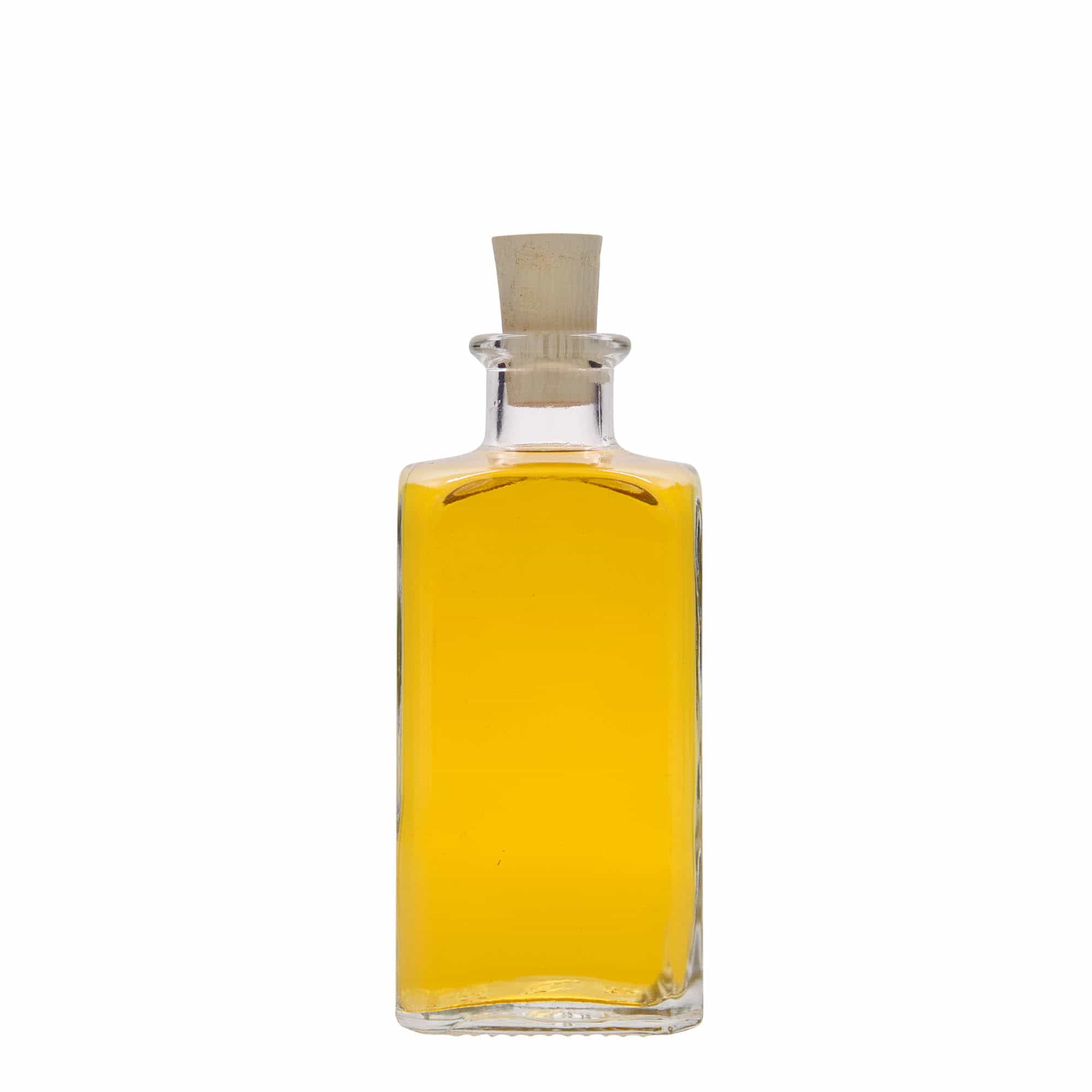 Glazen fles Apotheker carré, 250 ml, vierkant, monding: kurk