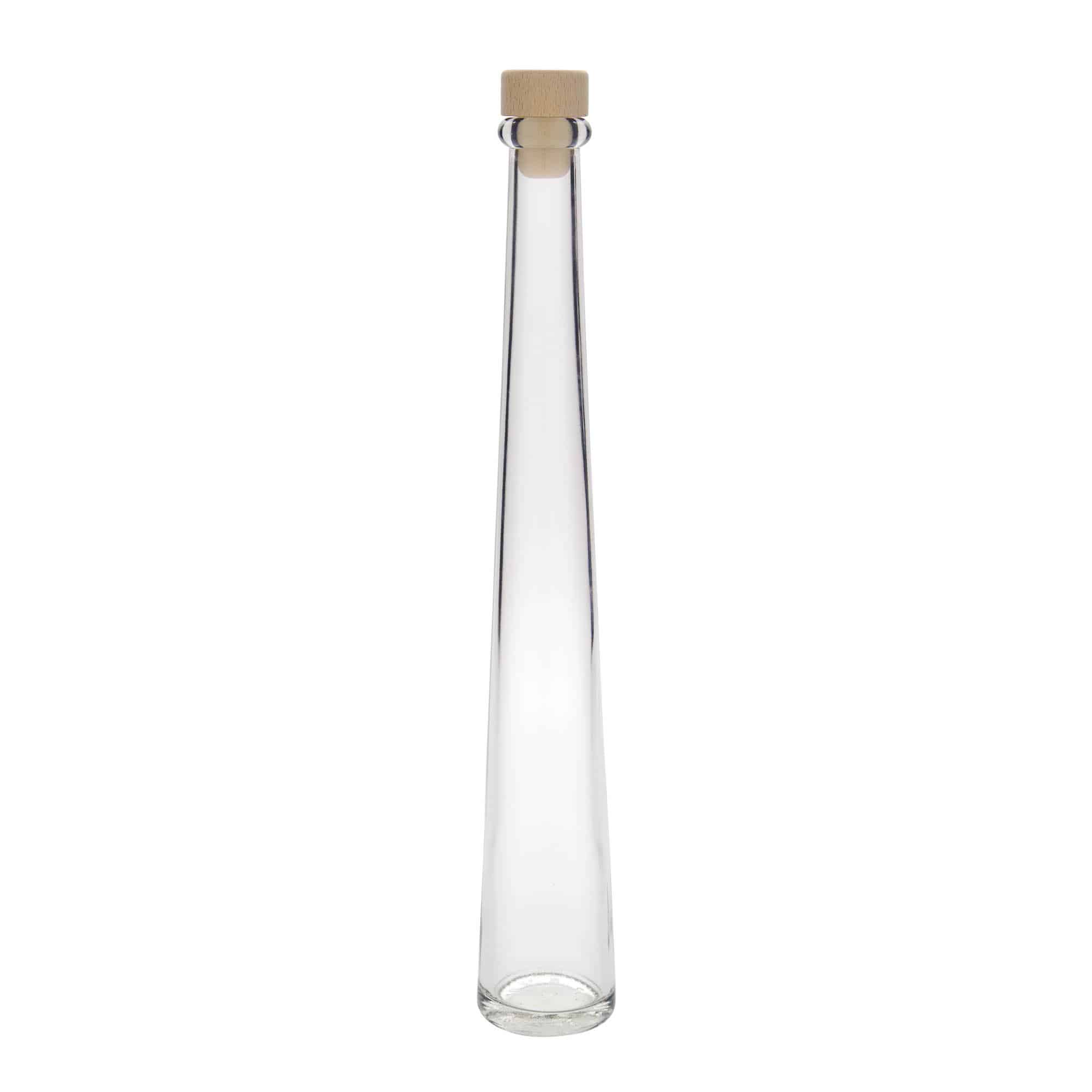 Glazen fles 'Dama Rondo', 200 ml, monding: kurk