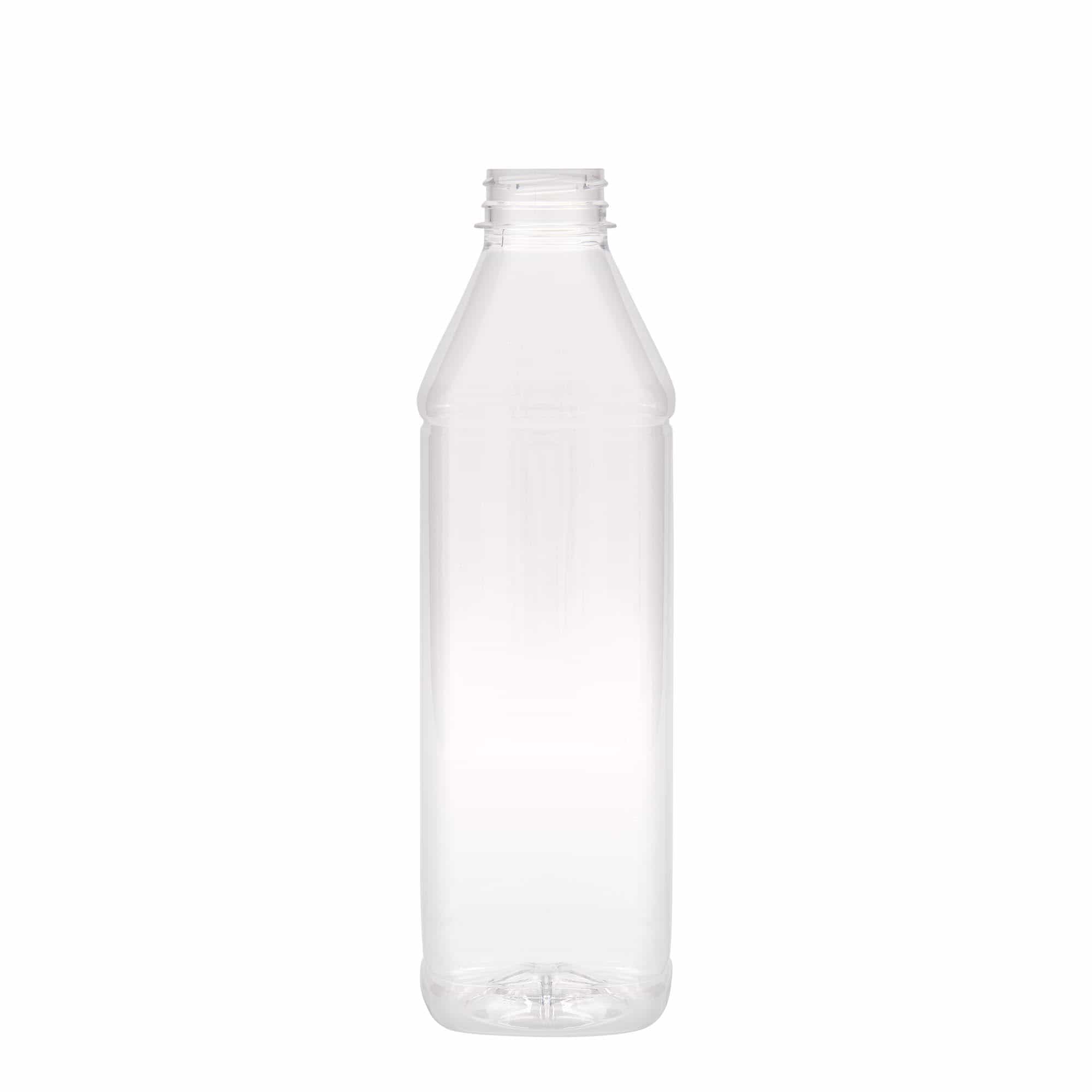 Bouteille en PET 1 000 ml Milk and Juice Carré, carrée, plastique, bouchage: 38 mm Bouteille en PET 1 000 ml Milk and Juice Carré, carrée, plastique, bouchage: 38 mm