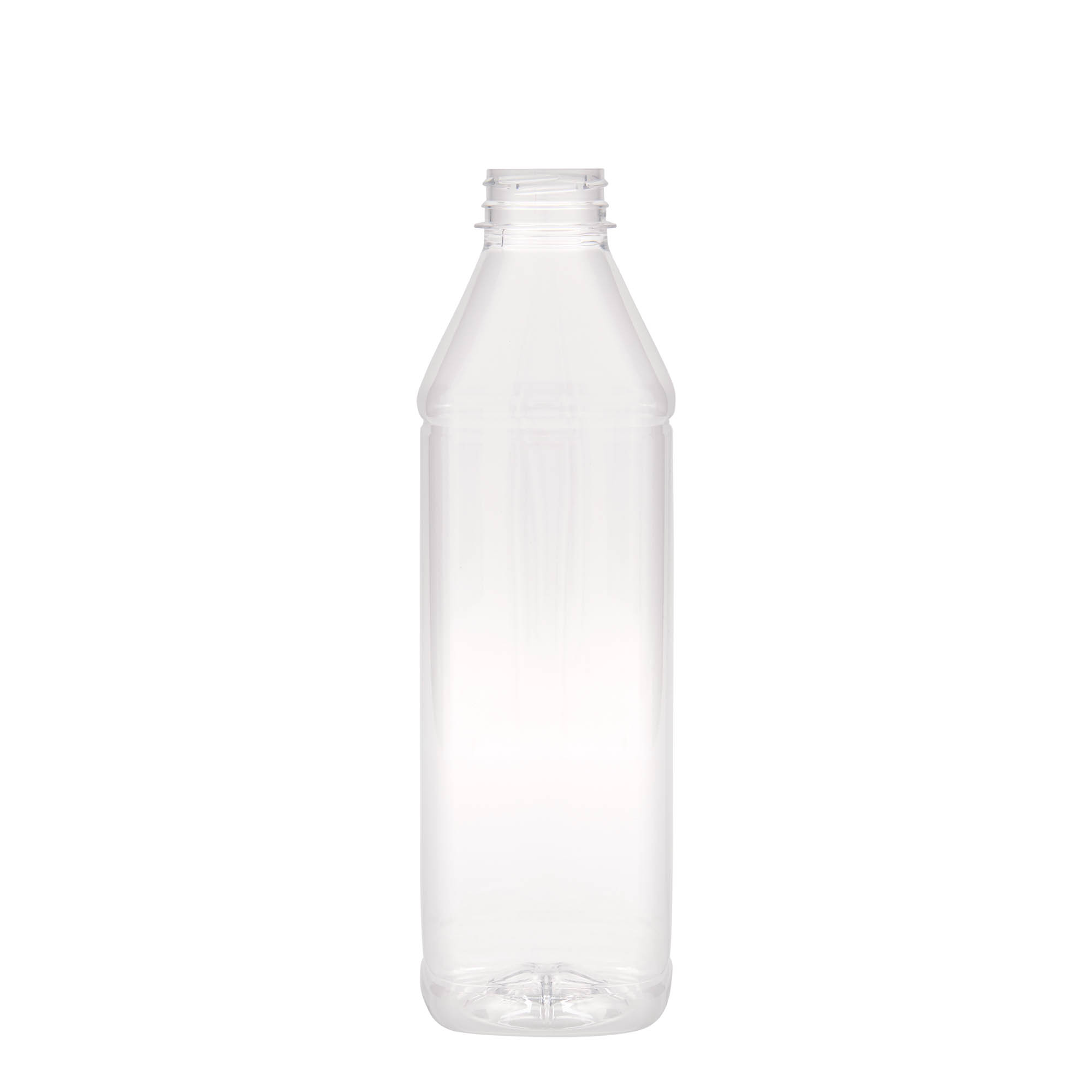 Bouteille en PET 1 000 ml Milk and Juice Carré, carrée, plastique, bouchage: 38 mm Bouteille en PET 1 000 ml Milk and Juice Carré, carrée, plastique, bouchage: 38 mm