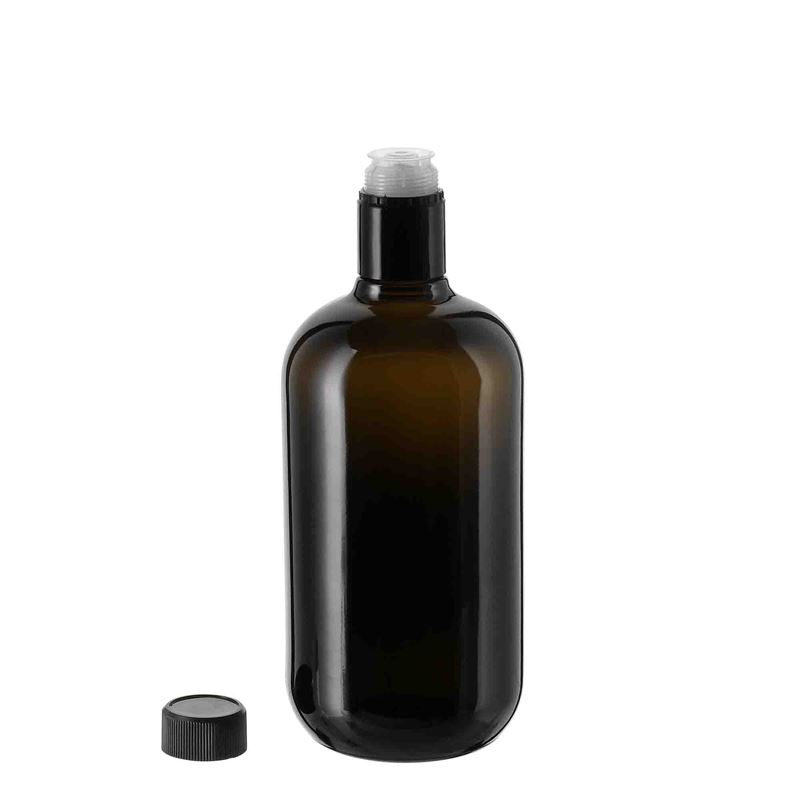 Bouteille de vinaigre / d’huile 750 ml 'Biolio', verre, vert antique, bouchage: DOP Bouteille de vinaigre / d’huile 750 ml 'Biolio', verre, vert antique, bouchage: DOP