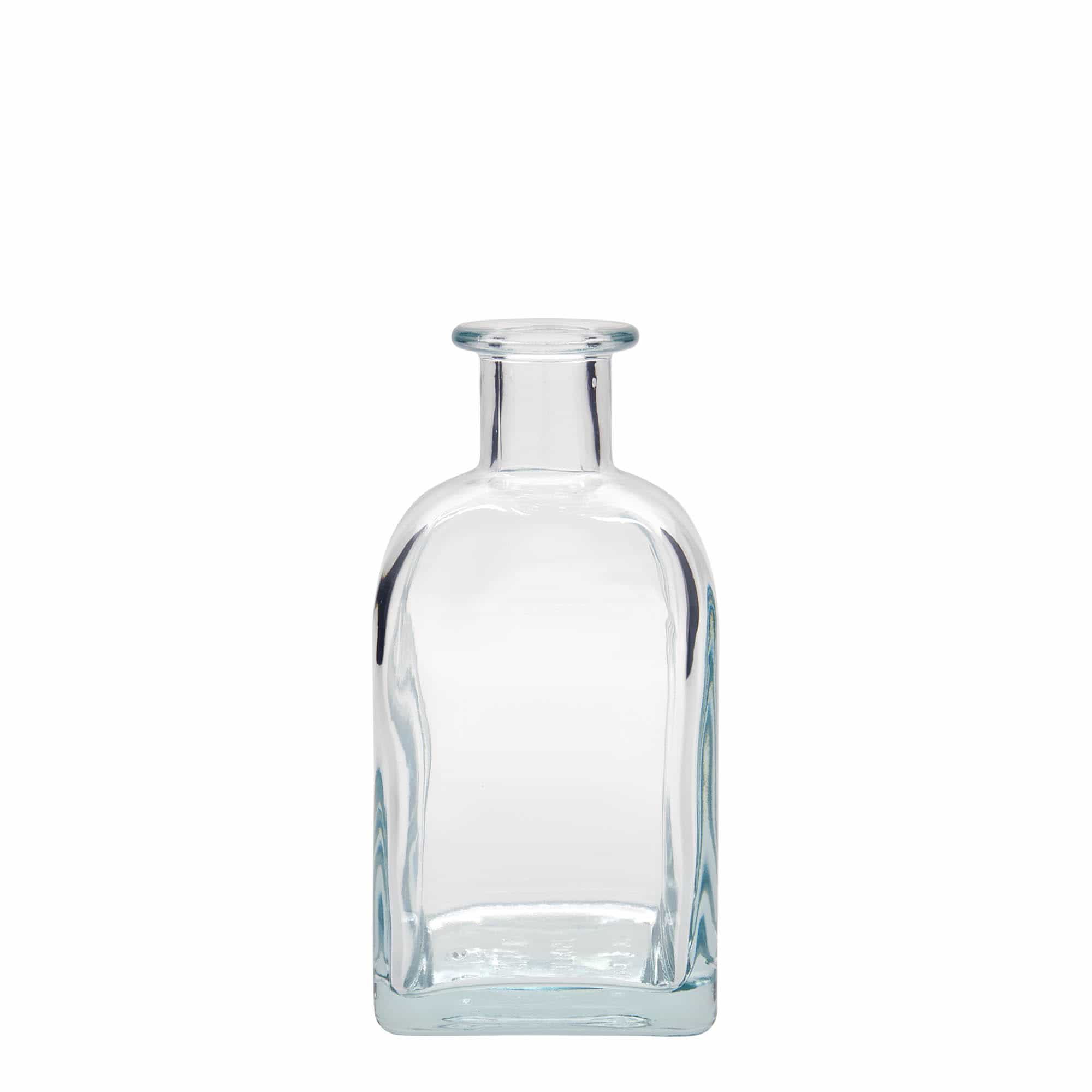 Bouteille en verre apothicaire 'Carré', carrée 350 ml, bouchage: bouchon