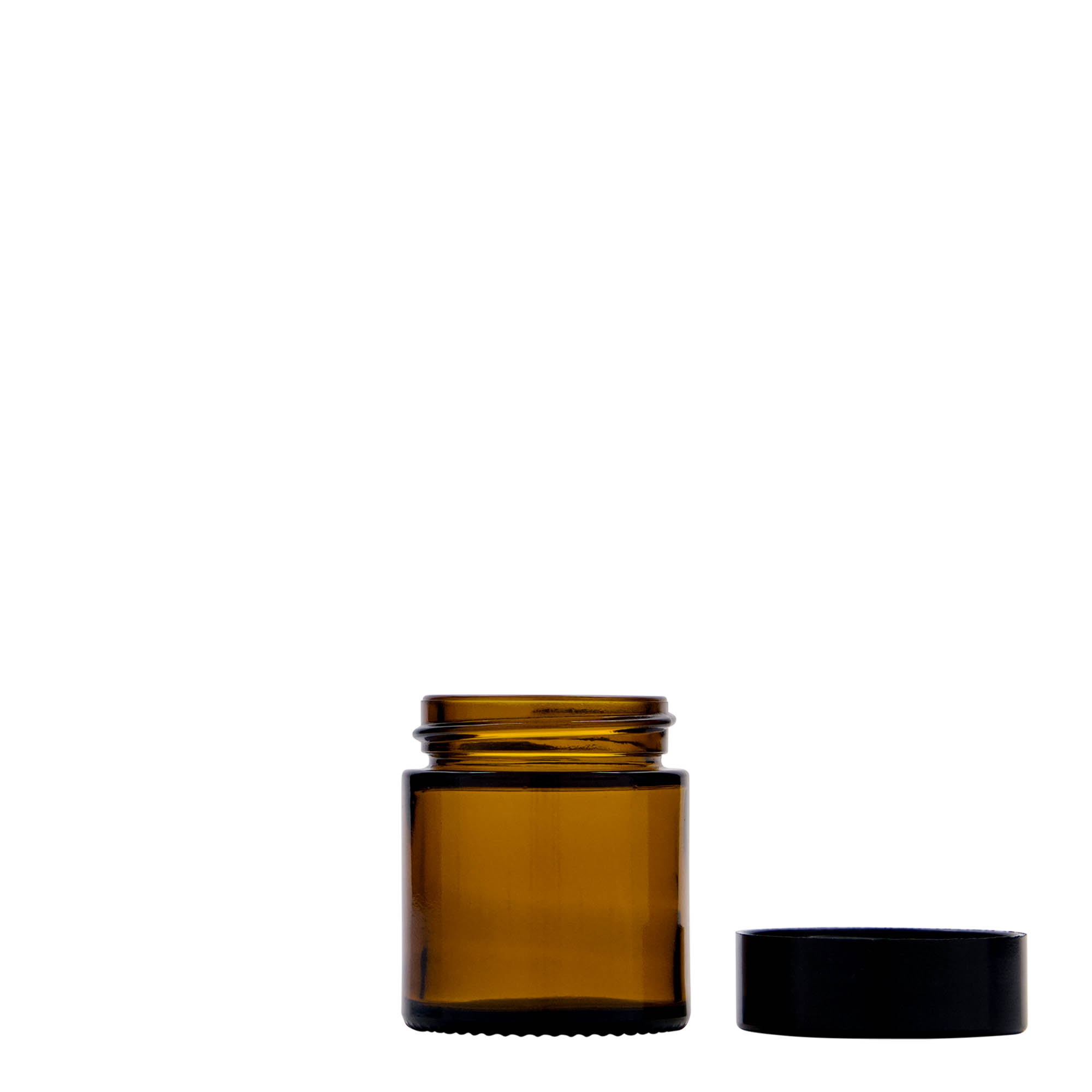 Potje 'Brown Line', 30 ml, glas, bruin, monding: schroefsluiting