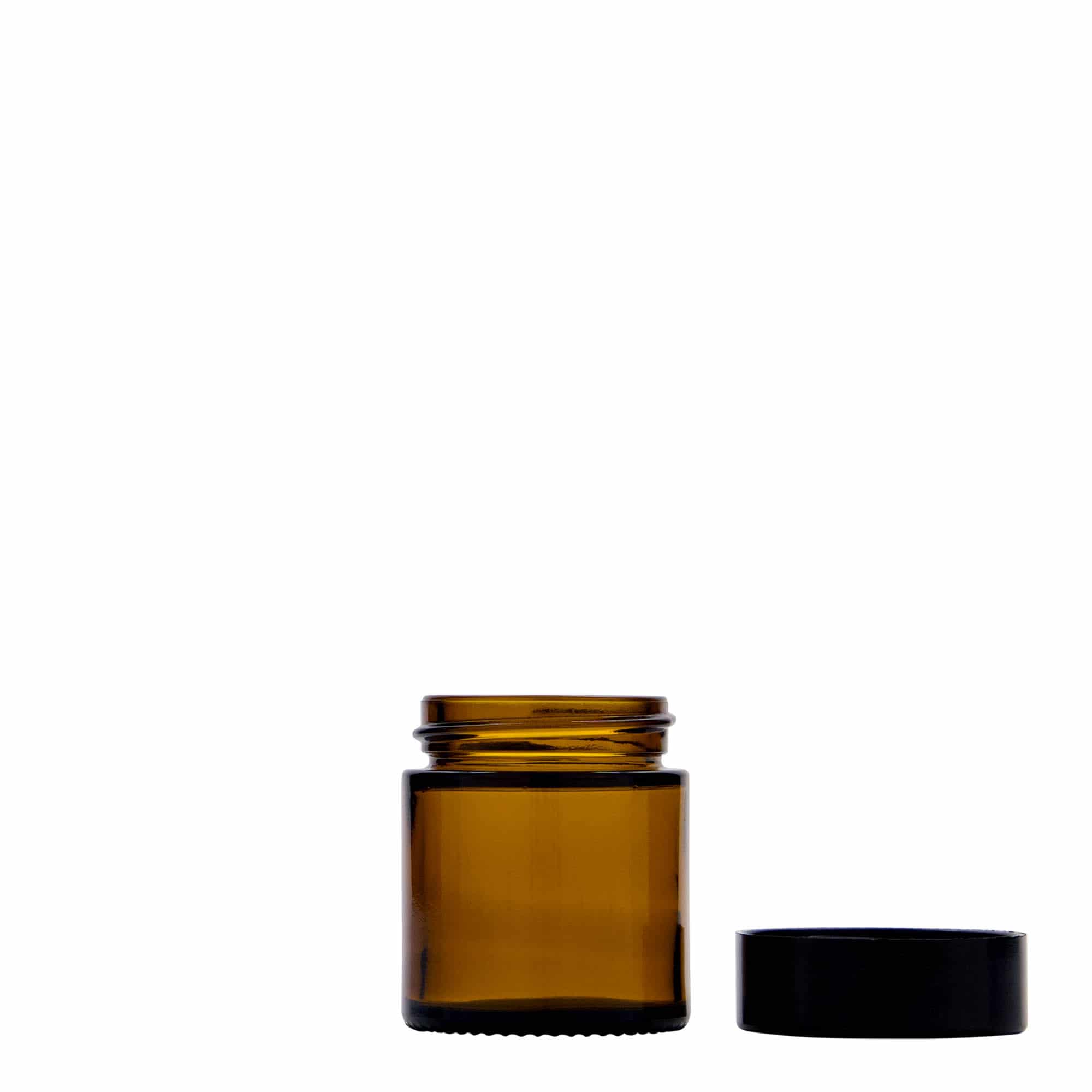 Pot 30 ml « Brown Line », verre, brun, bouchage: Bougage à vis