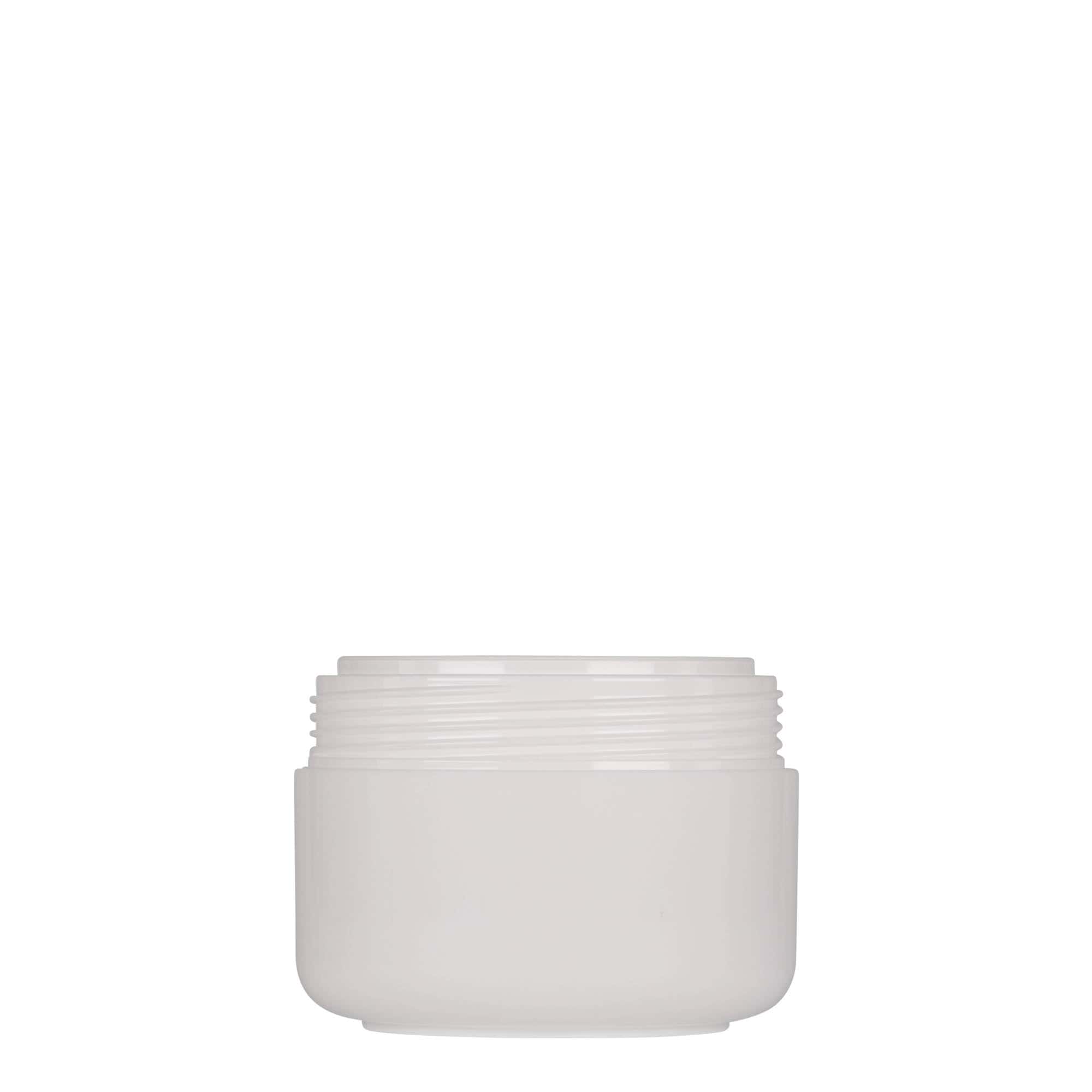 Boîte en plastique 100 ml 'Bianca', PP, blanche, bouchage: Bougage à vis