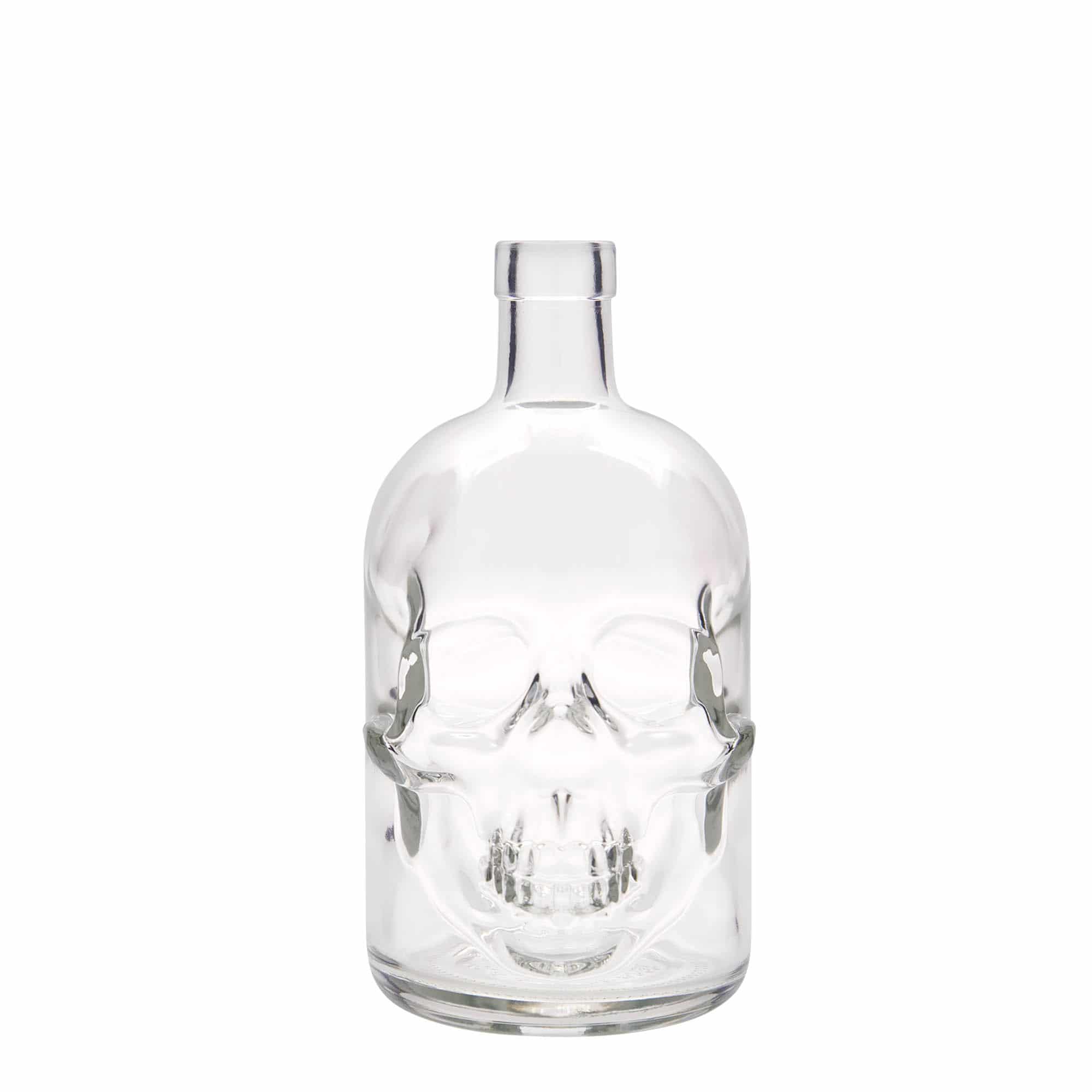 Glazen fles 'Doodskop', 700 ml, monding: kurk Glazen fles 'Doodskop', 700 ml, monding: kurk