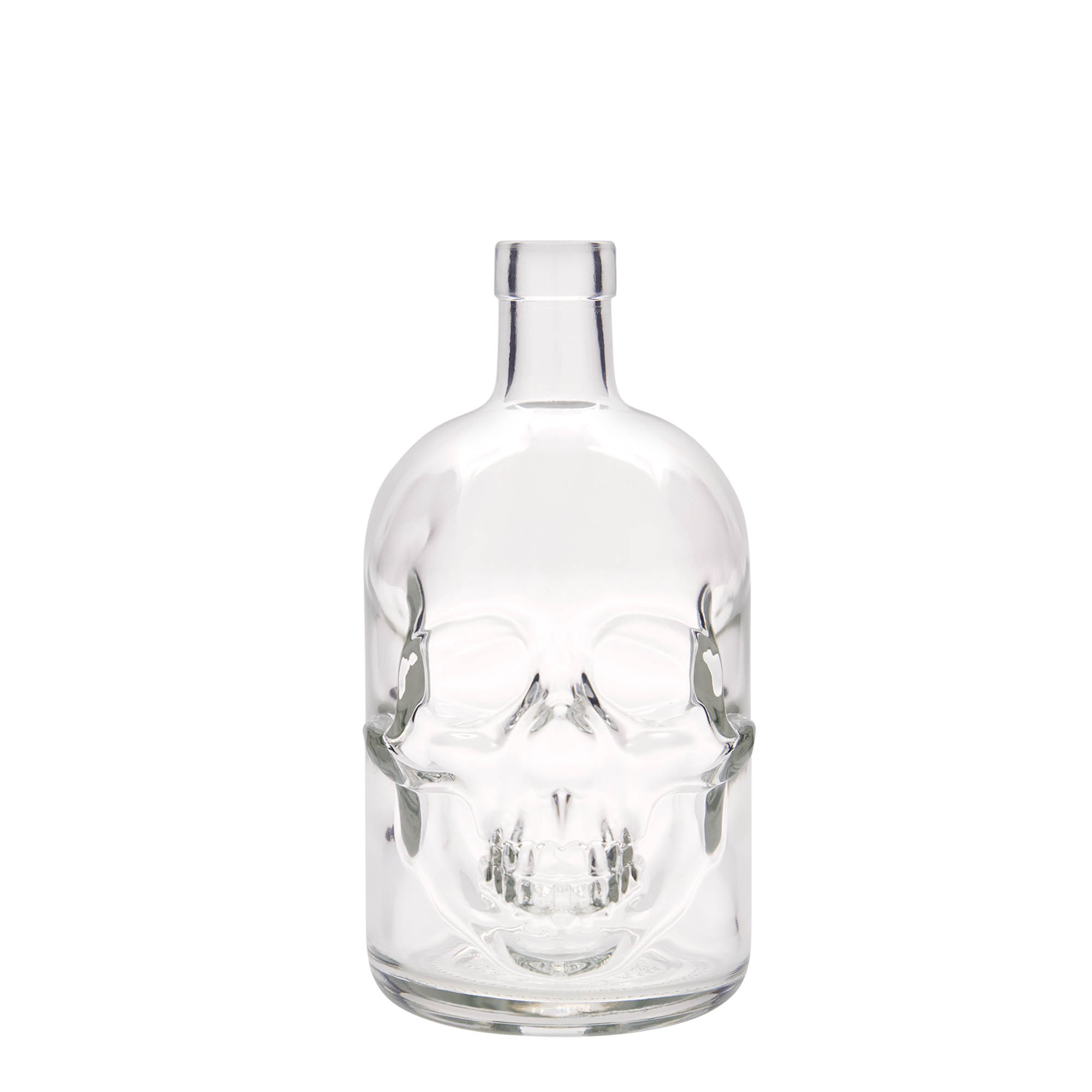 Bouteille en verre 700 ml 'Crâne', bouchage: bouchon Bouteille en verre 700 ml 'Crâne', bouchage: bouchon