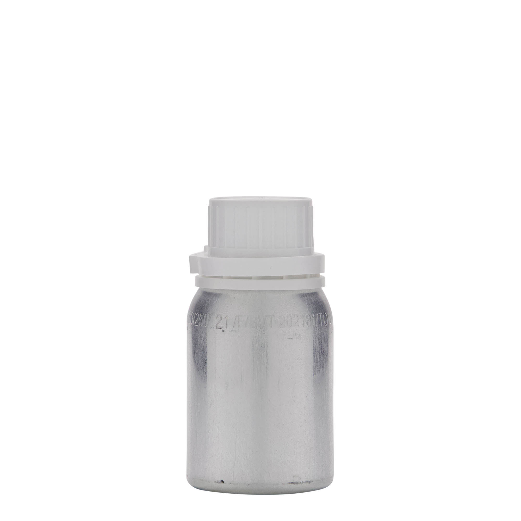 Aluminium fles, 125 ml, metaal, zilver, monding: DIN 32