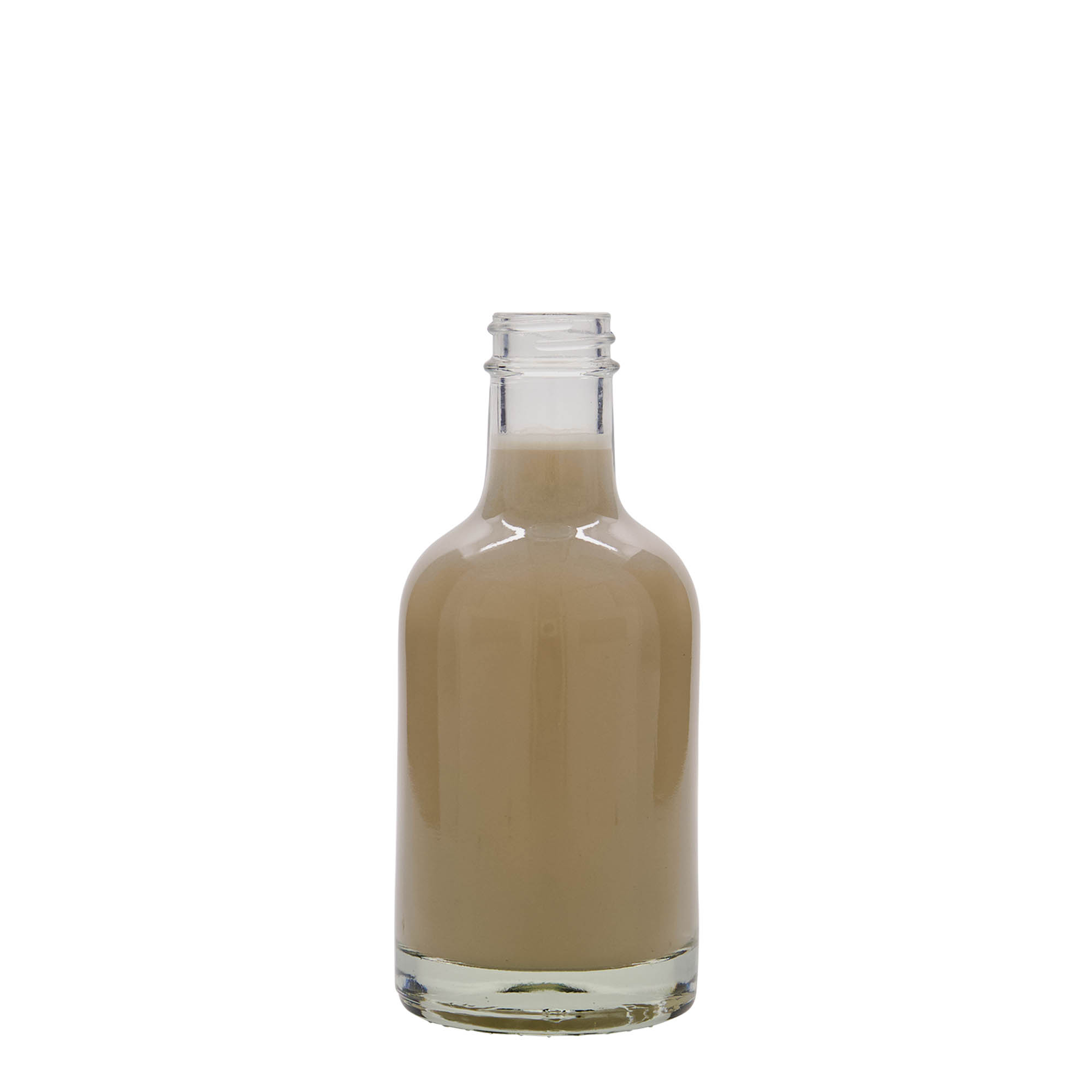 Glazen fles 'First Class', 200 ml, monding: GPI 28