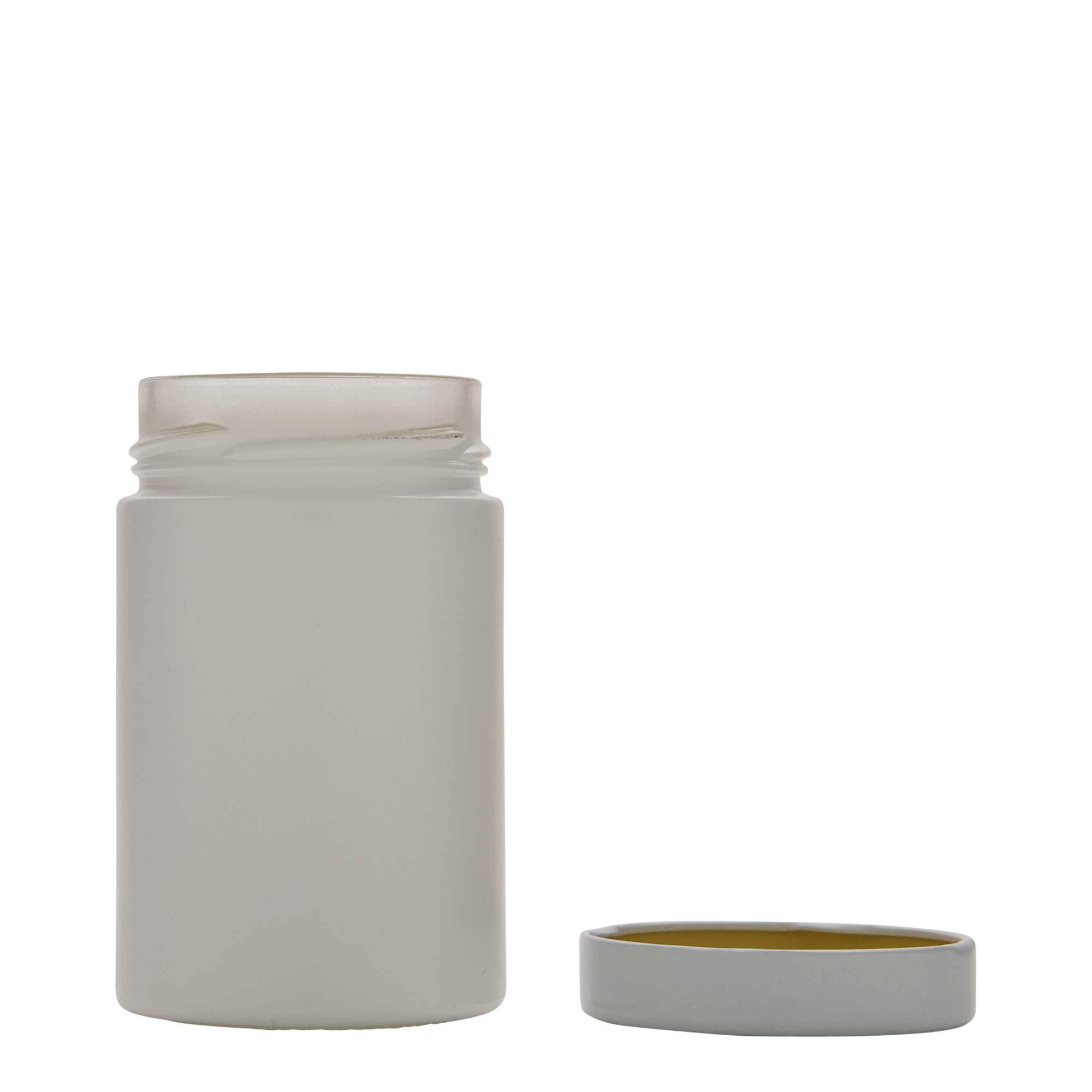 Ronde pot 'Aurora', 327 ml, wit, monding: deep-twist-off (DTO 66)