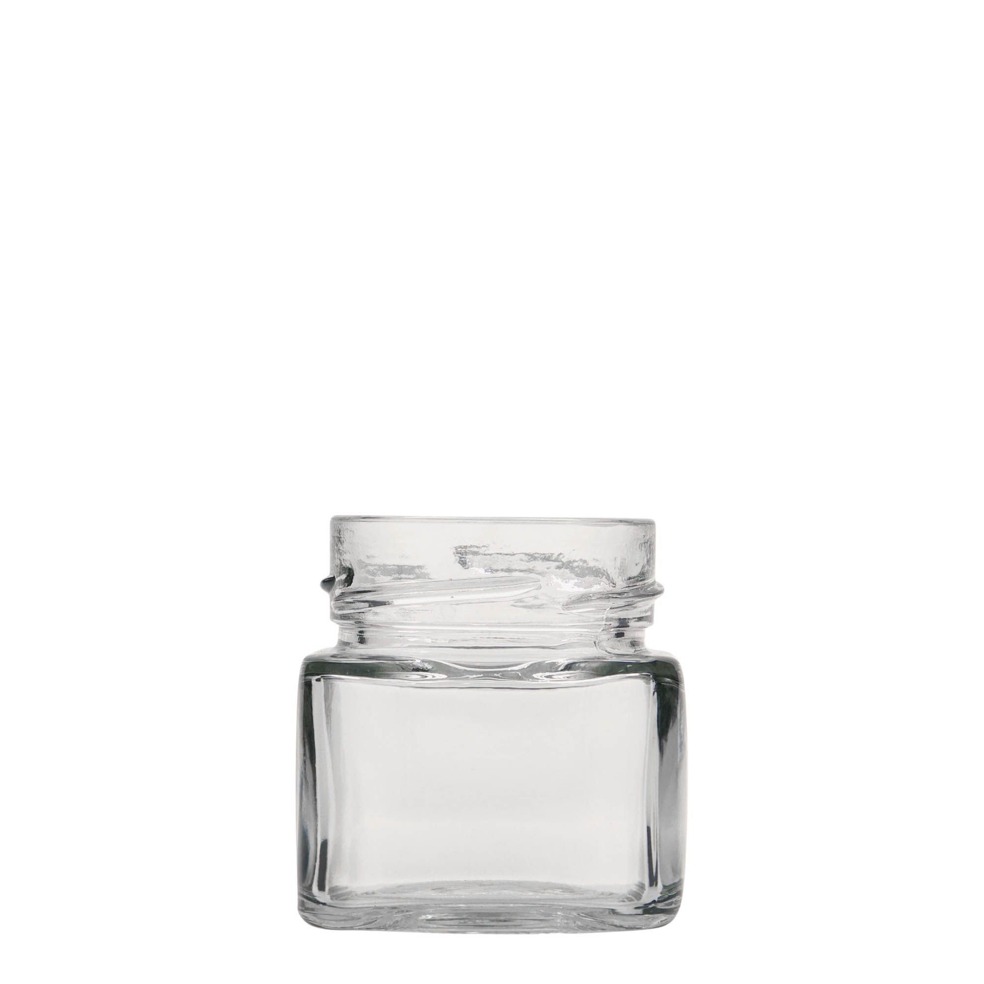 Vierkante pot 'Ikarus', 106 ml, monding: deep-twist-off (DTO 58) Vierkante pot 'Ikarus', 106 ml, monding: deep-twist-off (DTO 58)