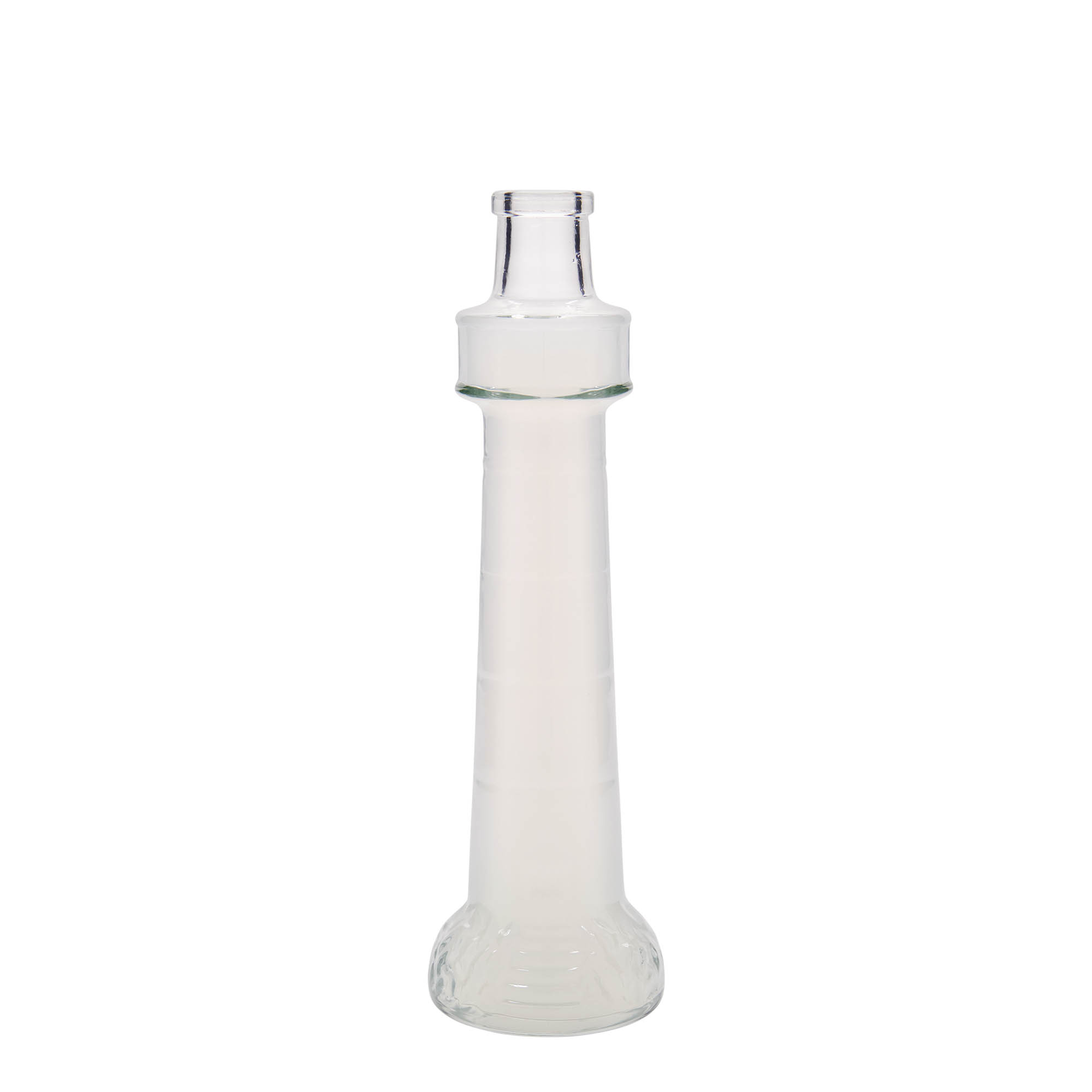 Glazen fles 'Vuurtoren', 200 ml, monding: kurk