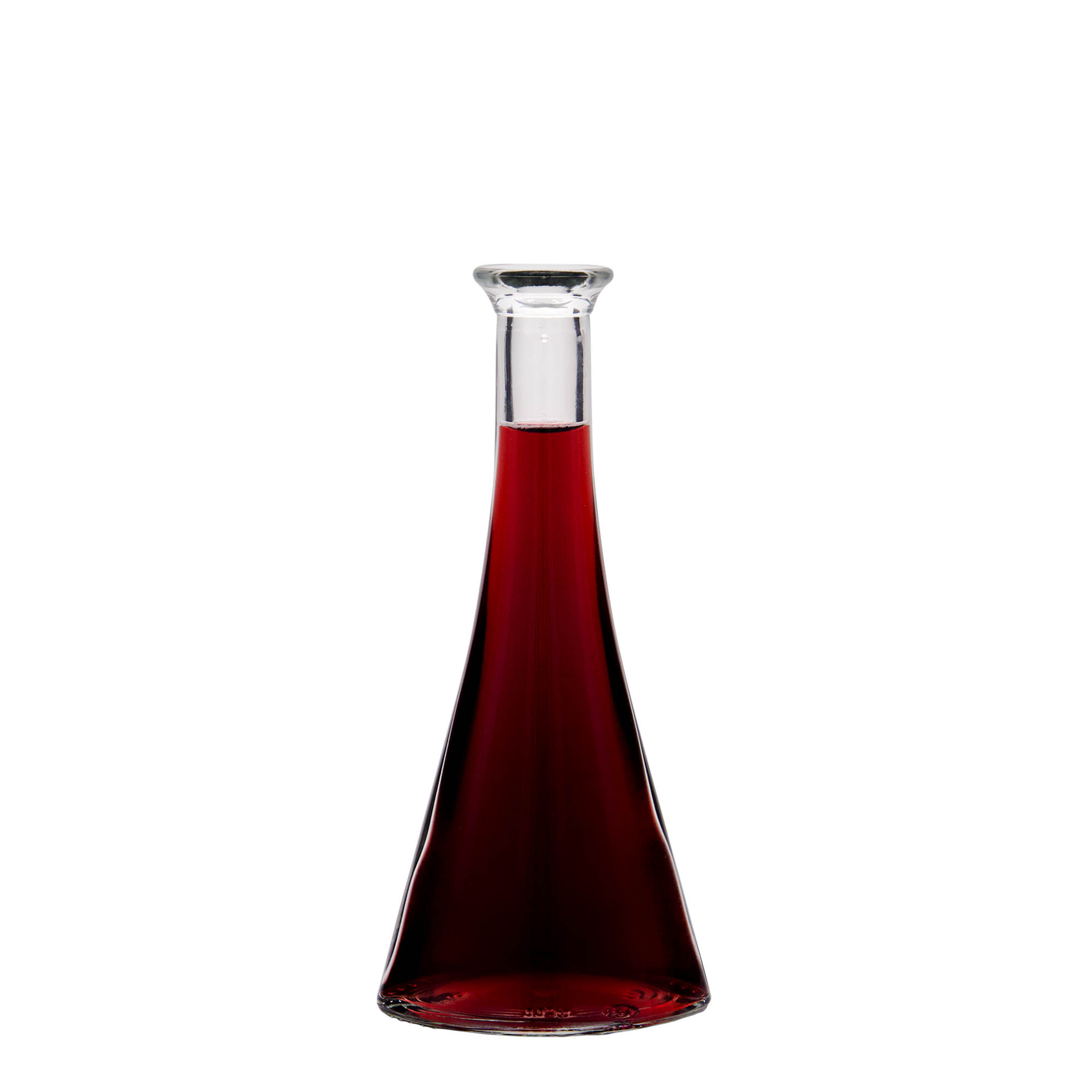 Glazen fles 'Veronica', 100 ml, halfrond, monding: kurk Glazen fles 'Veronica', 100 ml, halfrond, monding: kurk