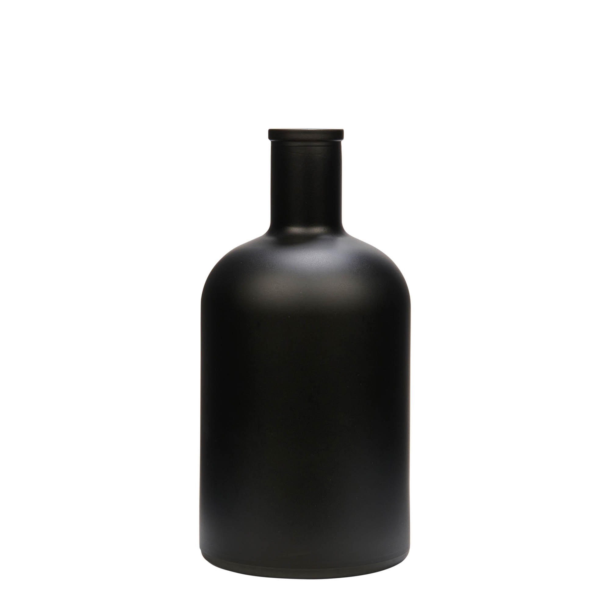 Glazen fles 'Gerardino', 700 ml, zwart, monding: kurk Glazen fles 'Gerardino', 700 ml, zwart, monding: kurk