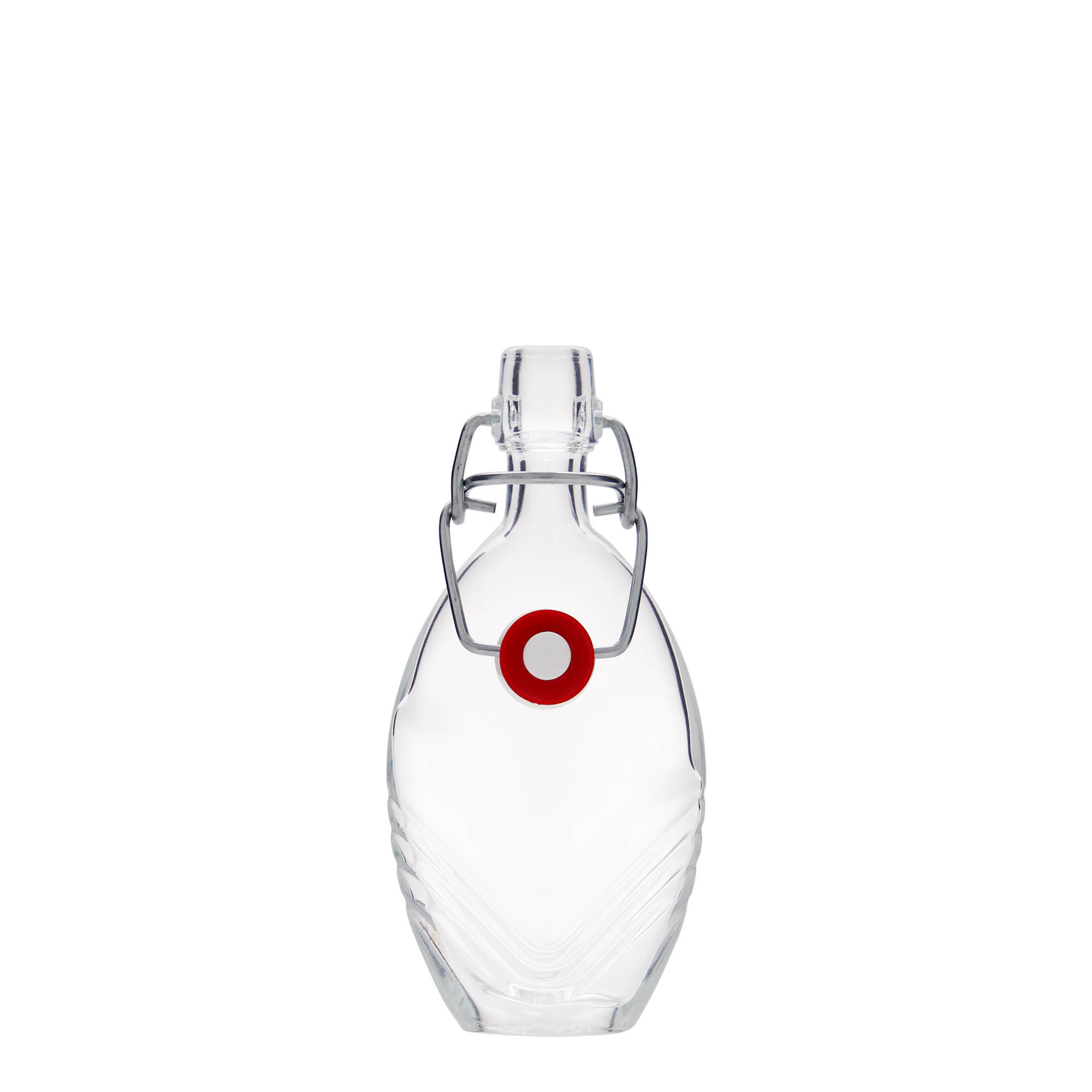 Glazen fles 'Florence', 40 ml, ovaal, monding: beugelsluiting Glazen fles 'Florence', 40 ml, ovaal, monding: beugelsluiting