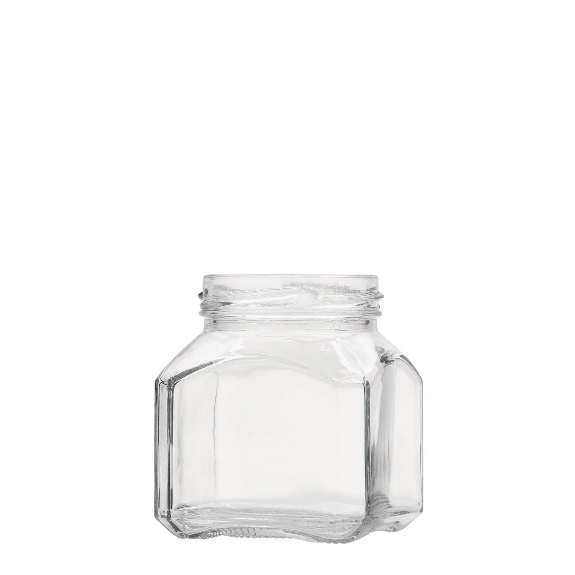 Vierkante pot 'Milaan', 212 ml, monding: twist-off (TO 58) Vierkante pot 'Milaan', 212 ml, monding: twist-off (TO 58)