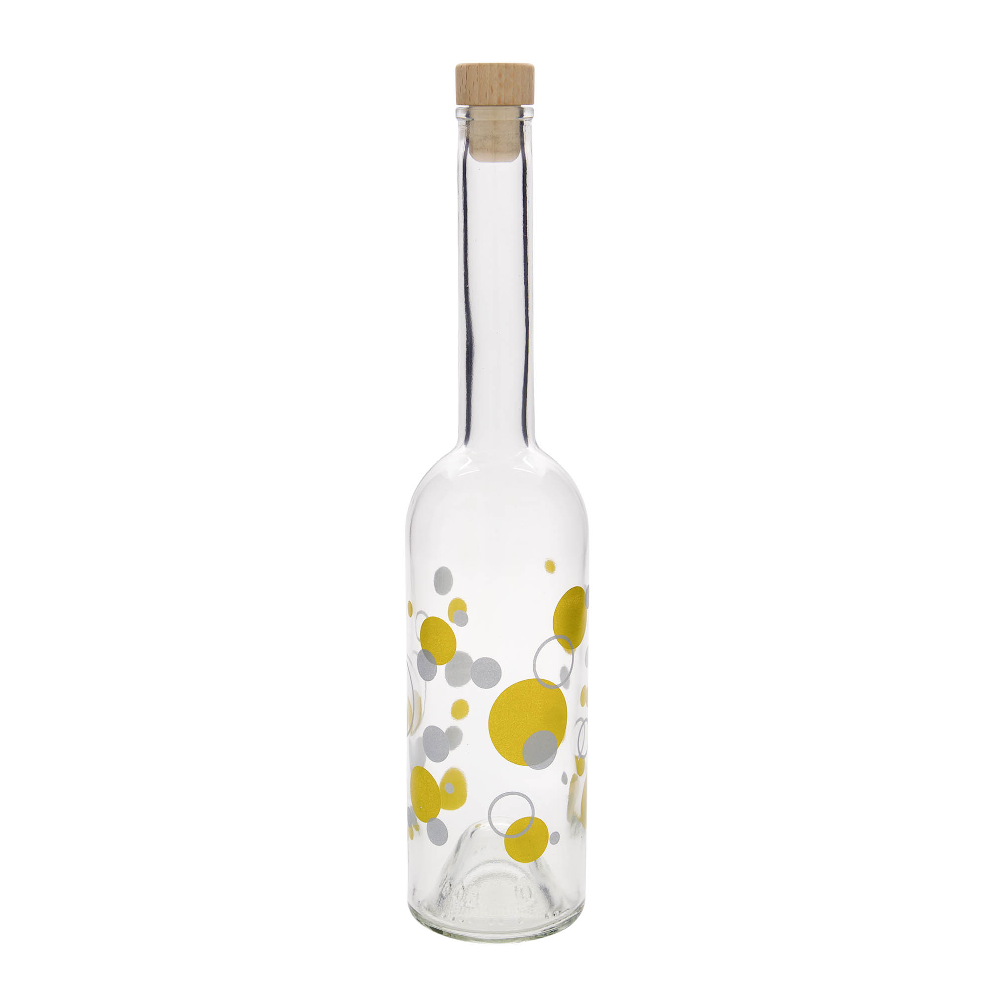 Bouteille en verre 500 ml 'Opera', motif : points, bouchage: bouchon Bouteille en verre 500 ml 'Opera', motif : points, bouchage: bouchon