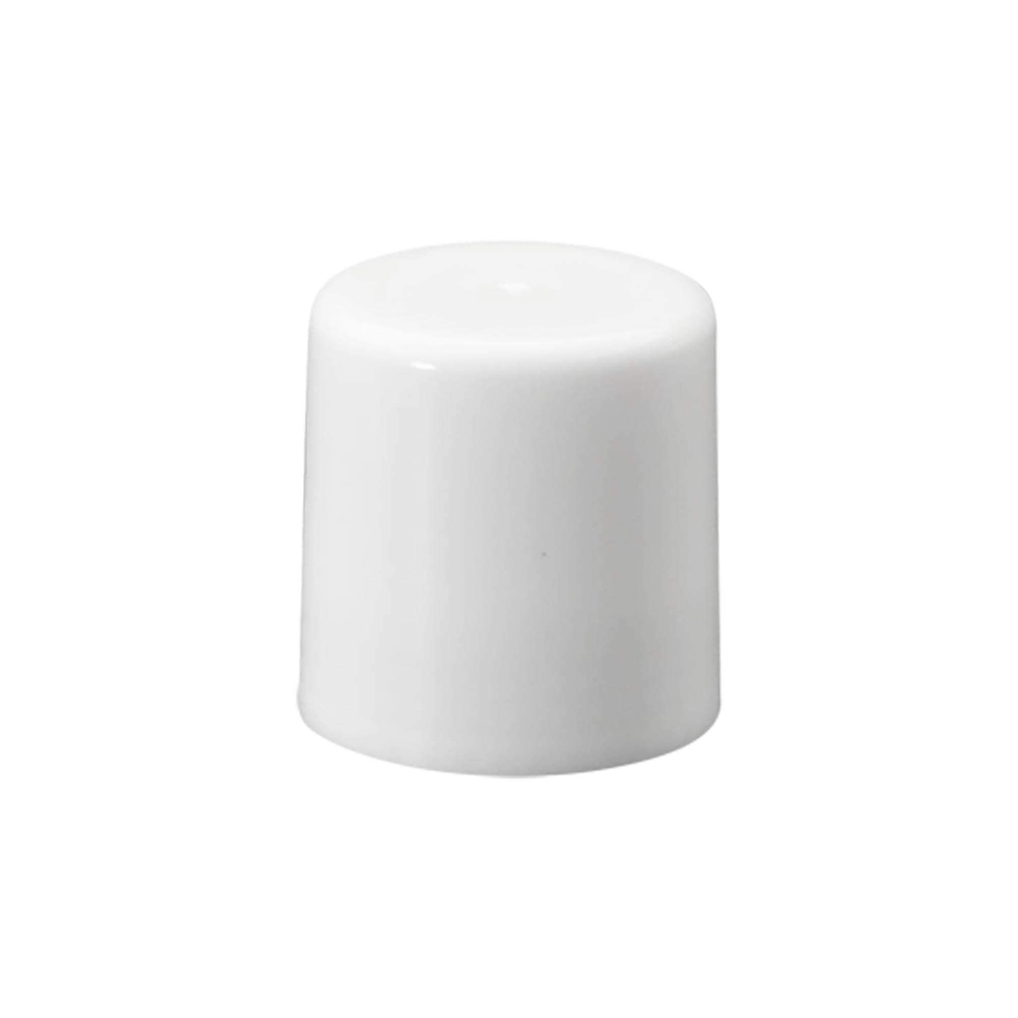Dop voor rollerflesje 50 ml, PP-kunststof, wit, voor monding: schroefsluiting Dop voor rollerflesje 50 ml, PP-kunststof, wit, voor monding: schroefsluiting